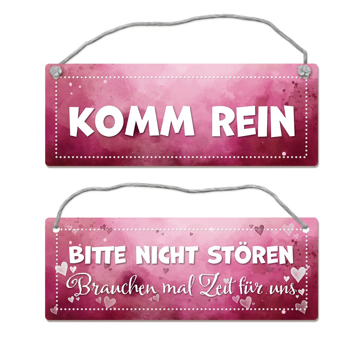 Metallschild Wendeschild mit Kordel Das Schild ist eine nützliche Anschaffung für