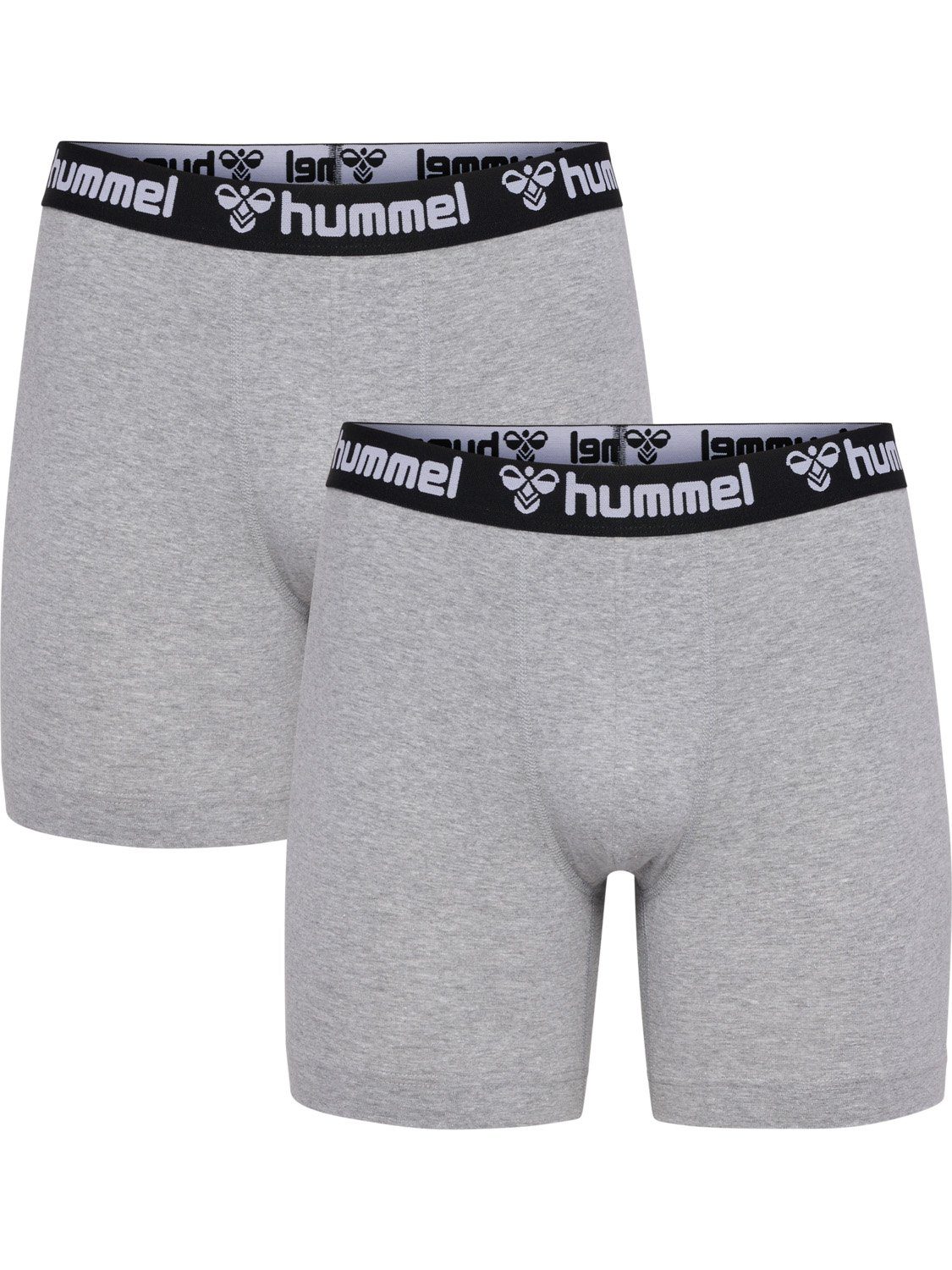 hummel Boxershorts 2-er Pack Retro Boxershorts Trunks Set Unterwäsche HMLBOXERS (2-St) 5847 in Grau