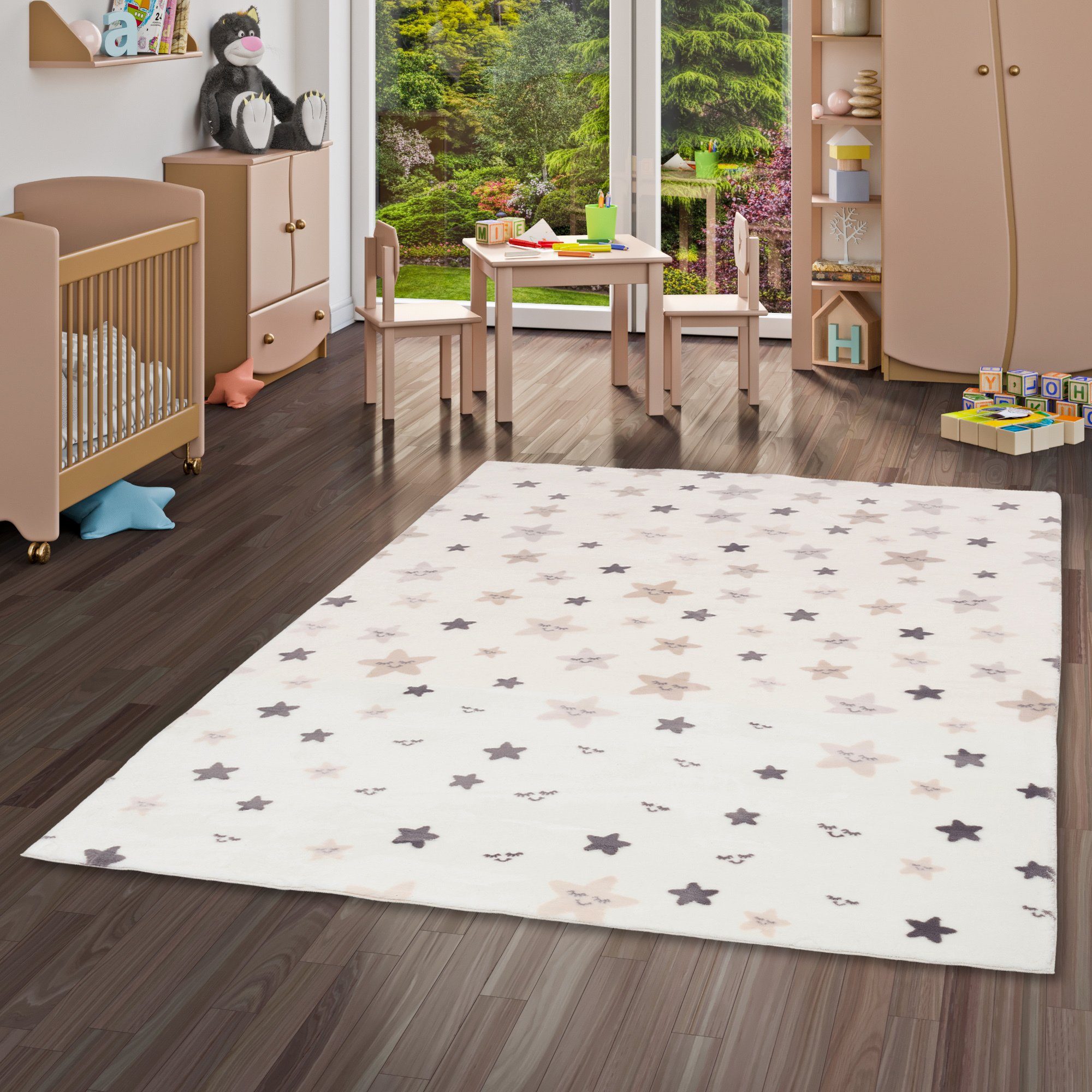 Pergamon Kinderteppich Super Soft Fellteppich Pearl Kids Sterne, Rechteckig günstig online kaufen