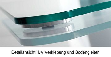 VCM TV Standfuß Ständer Rack Alu Glas Fernseh Zental Z TV-Ständer, (1-tlg)