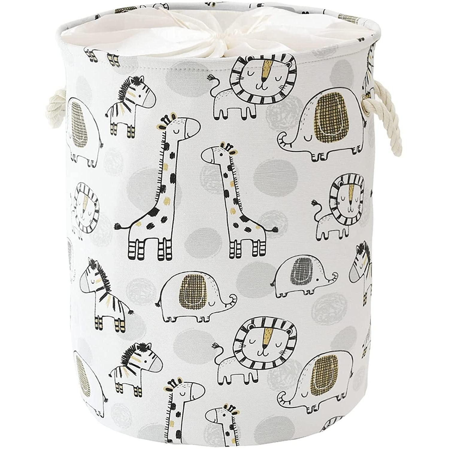 LuxusKollektion Aufbewahrungskorb Faltbarer Wäschekorb 58L Giraffe