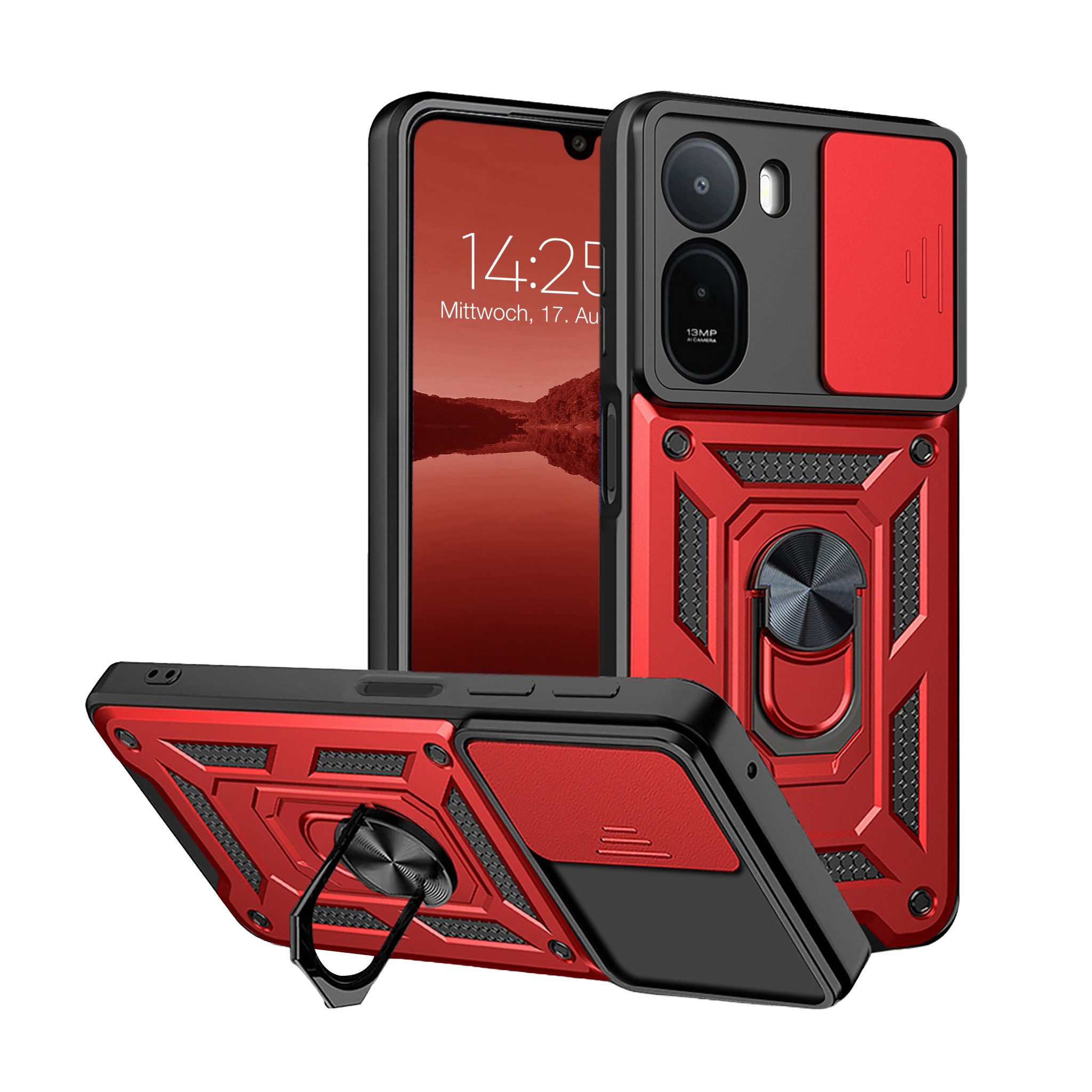 Tec-Expert Handyhülle Outdoor Cover Hülle für Xiaomi Redmi A7 Pro 6.9 Zoll, 6.9, Premium Hülle mit Kameraschutz aus verstärktem Polycarbonat