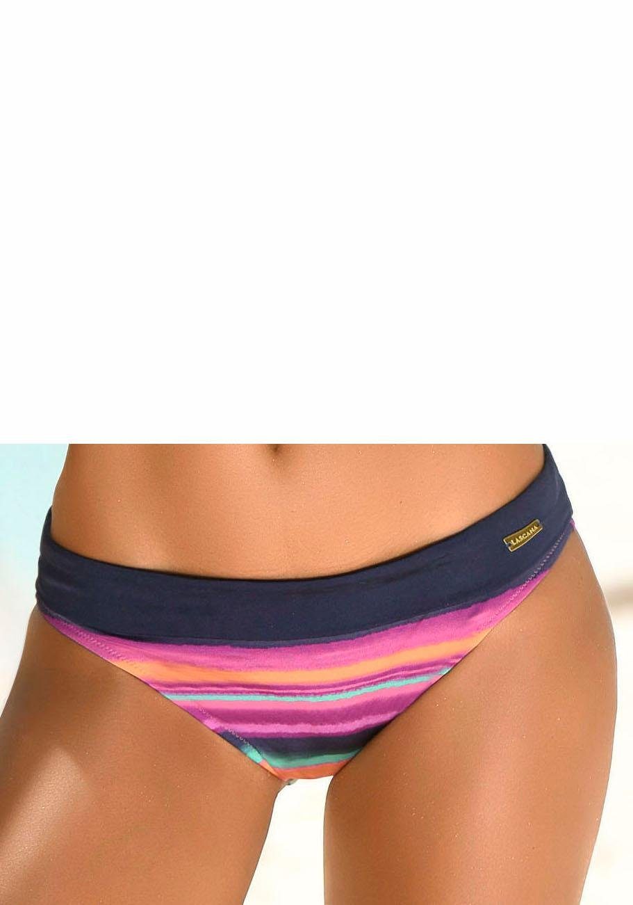 LASCANA Bikini-Hose Rainbow mit Umschlagbund