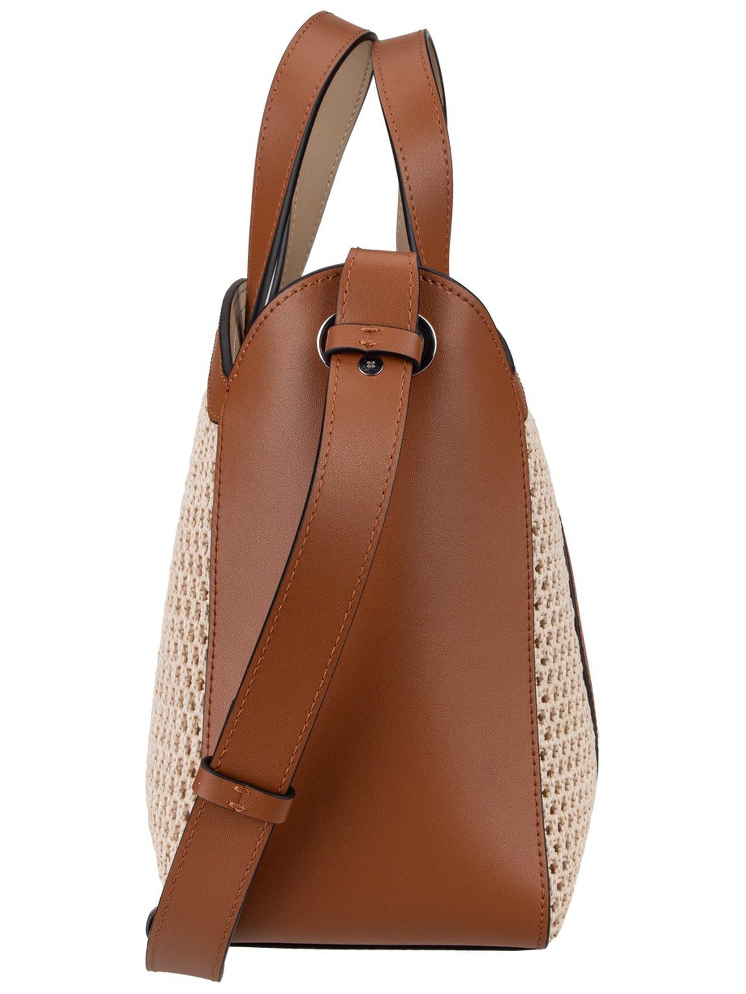 KARL LAGERFELD Handtasche K/Circle SM Tote Raffia Mesh Natural/Tan, Tote Bags