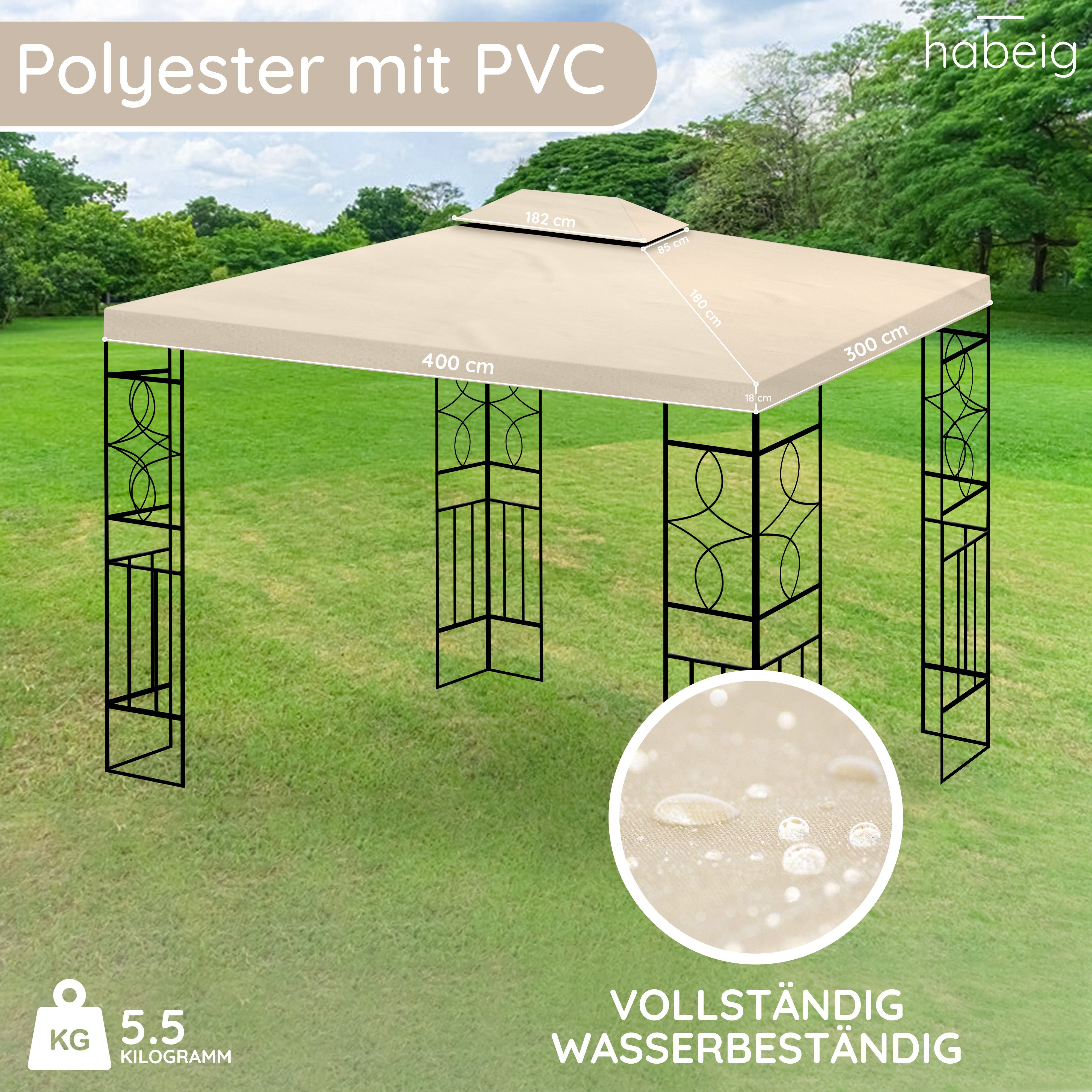 habeig Pavillon-Ersatzdach Wasserdicht Ersatzdach 3x4m Dach günstig online kaufen