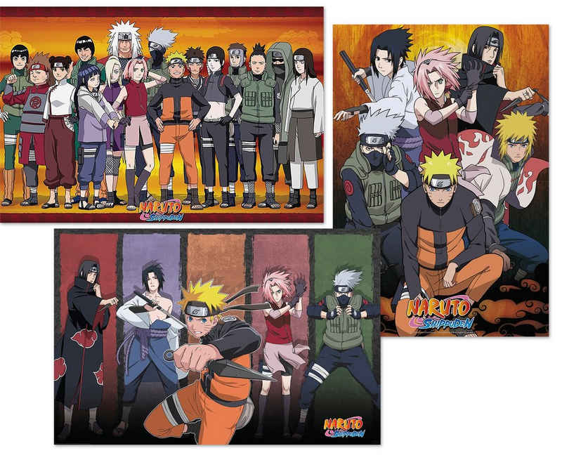 Close Up Poster Naruto Poster 3erSet 61 x 91,5 cm