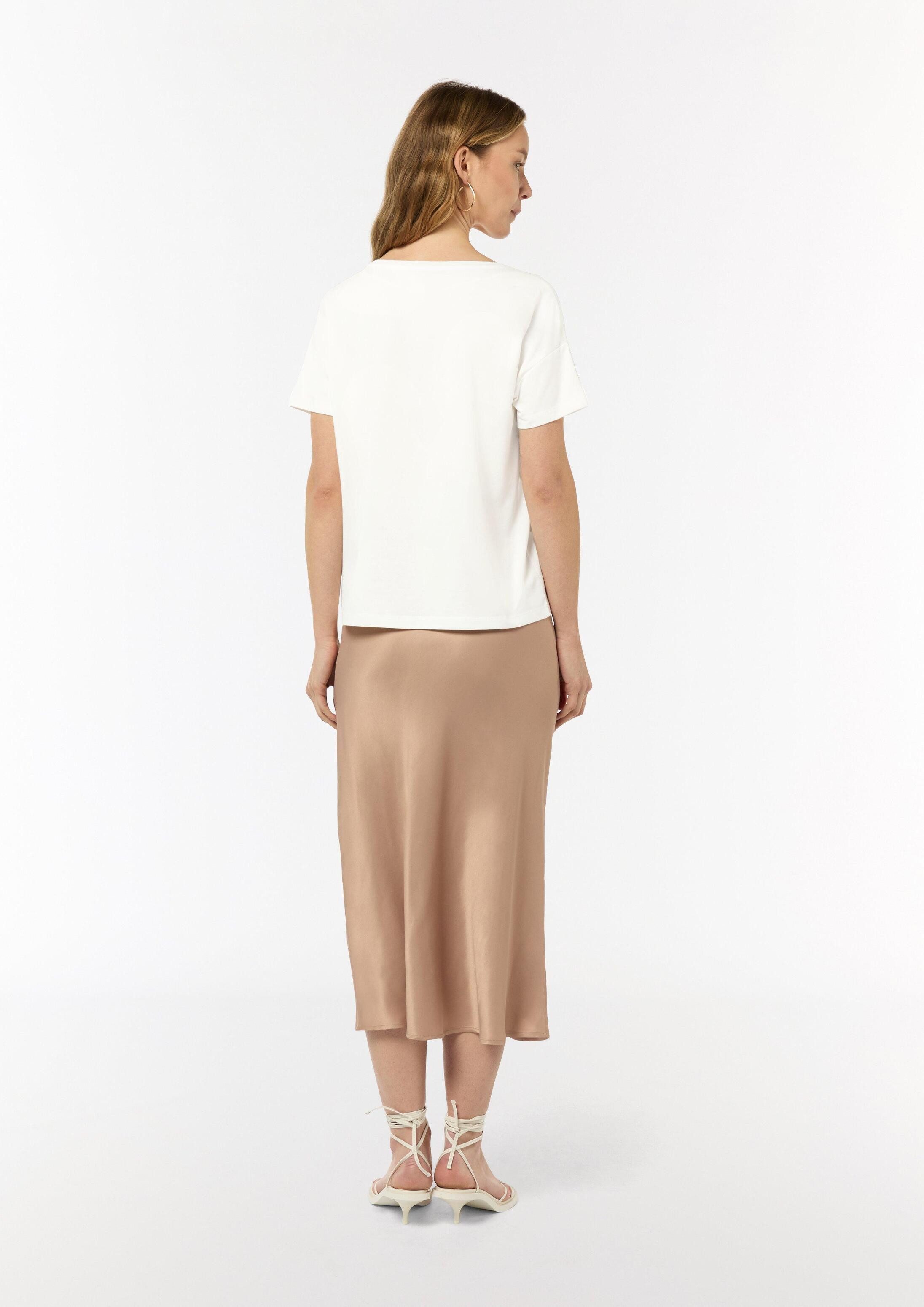 comma Kurzarmshirt T-Shirt T-Shirt mit Frontprint im Boxy Cut
