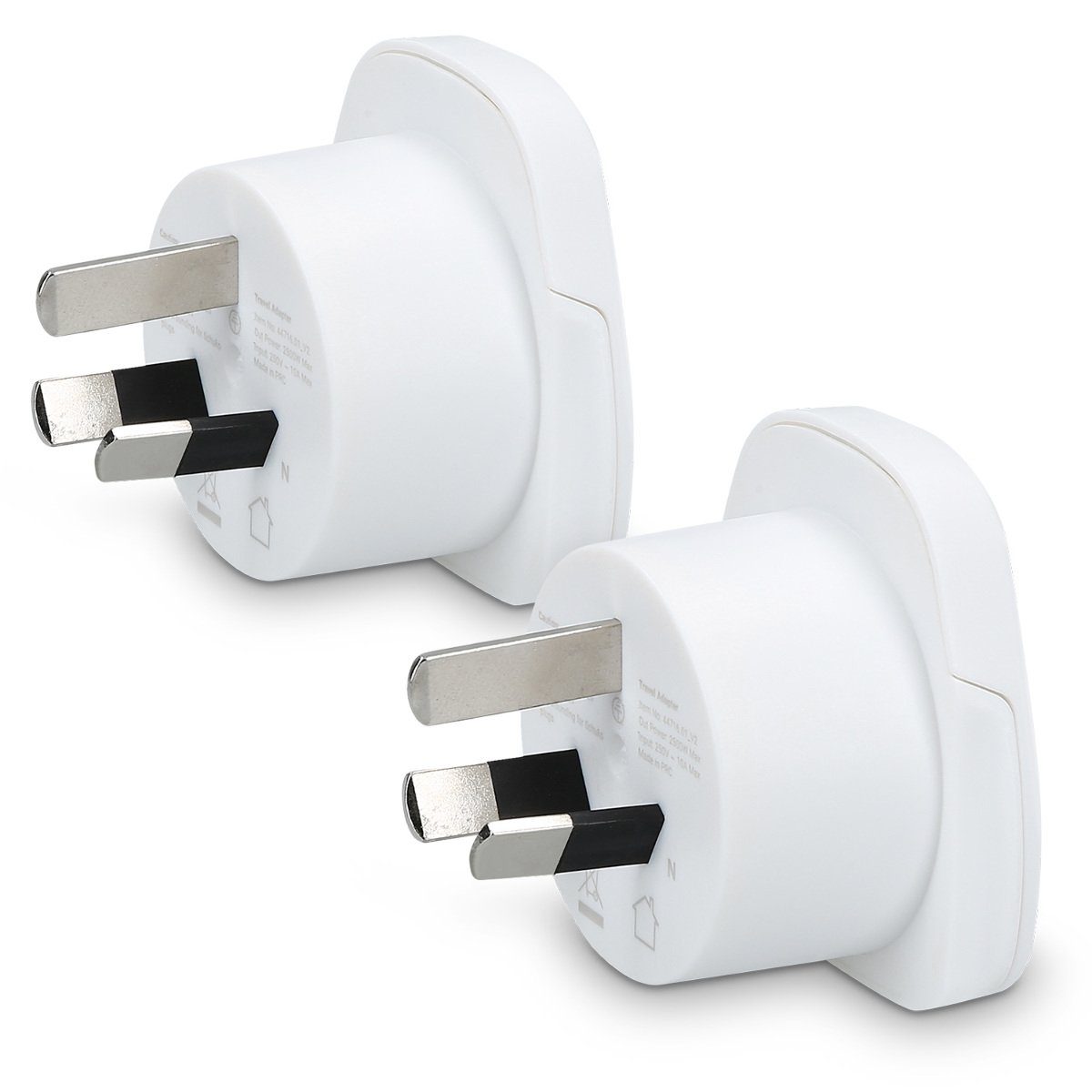 2x Reiseadapter Australien Typ-I - Stromadapter für Urlaub Adapter