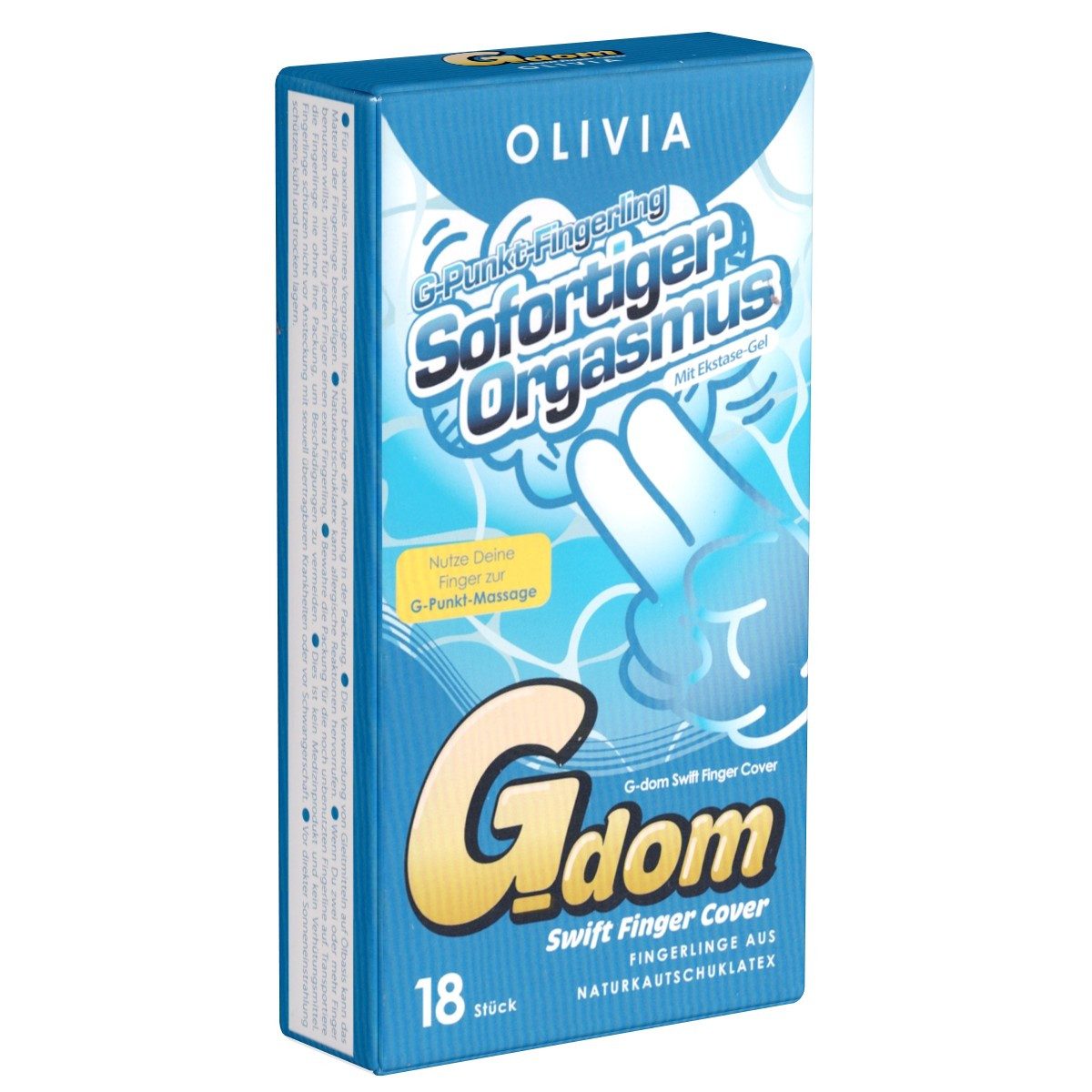 Olivia Kondome G Dom Swift Packung, 18 St., Fingerlinge, feuchte Fingerkondome mit Ekstase-Gel
