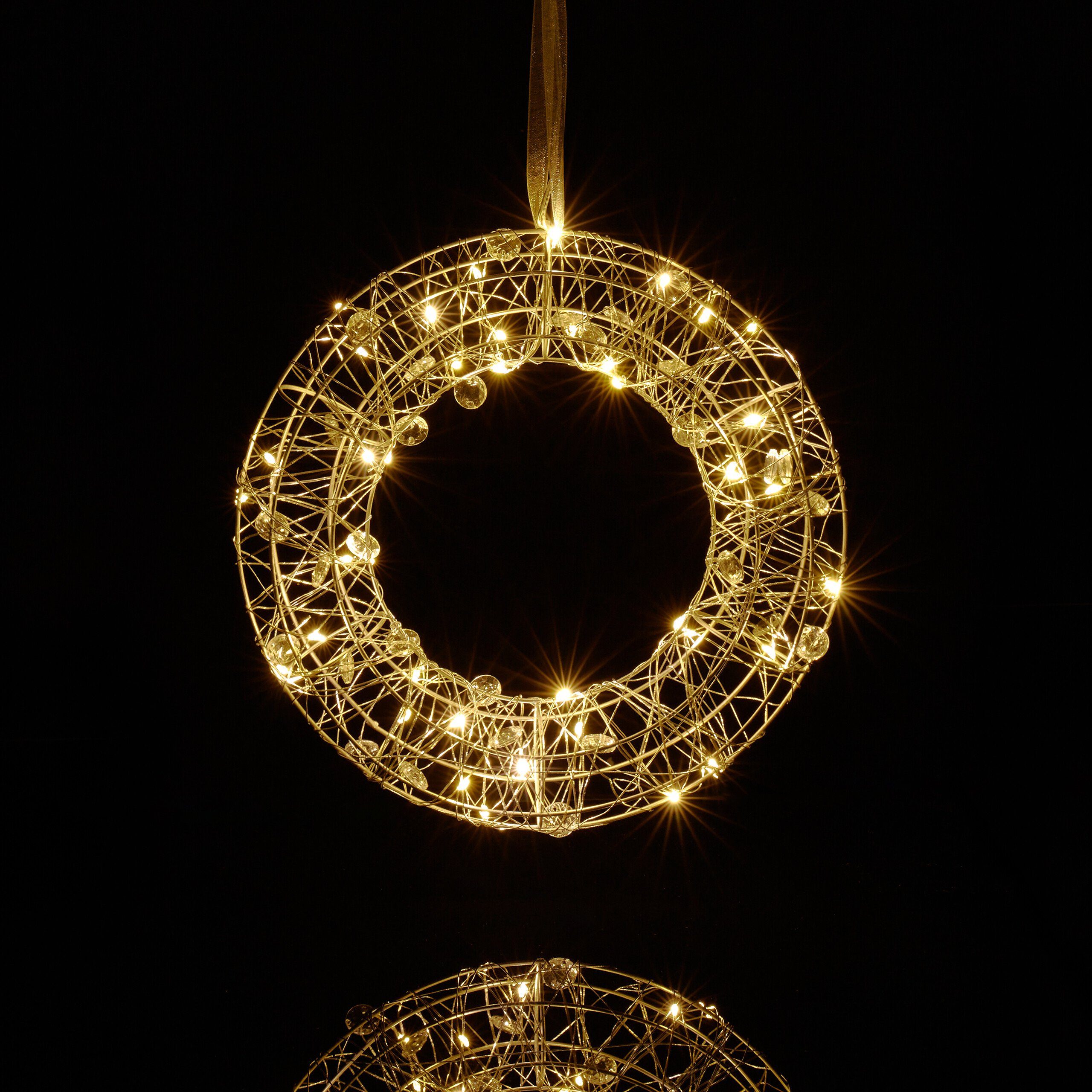 LED Dekolicht LED Lichtkranz für das Fenster 25 cm