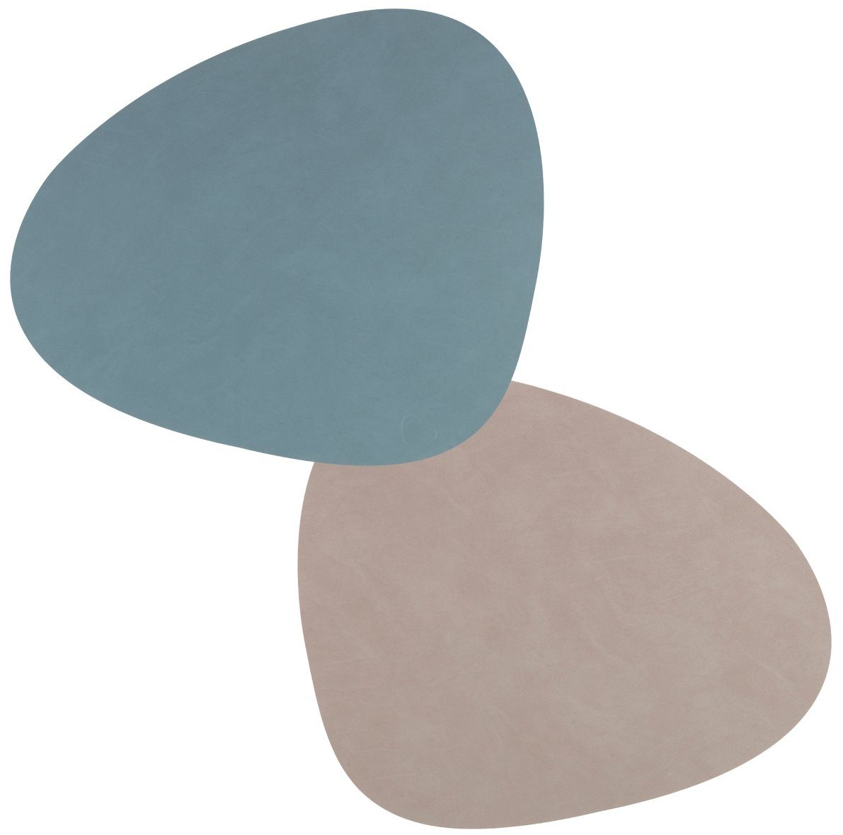 LIND DNA Platzset DOUBLE NUPO Tischset Curve light blue/light grey, Table Mat Curve L Double Nupo Light Blue/Light Grey