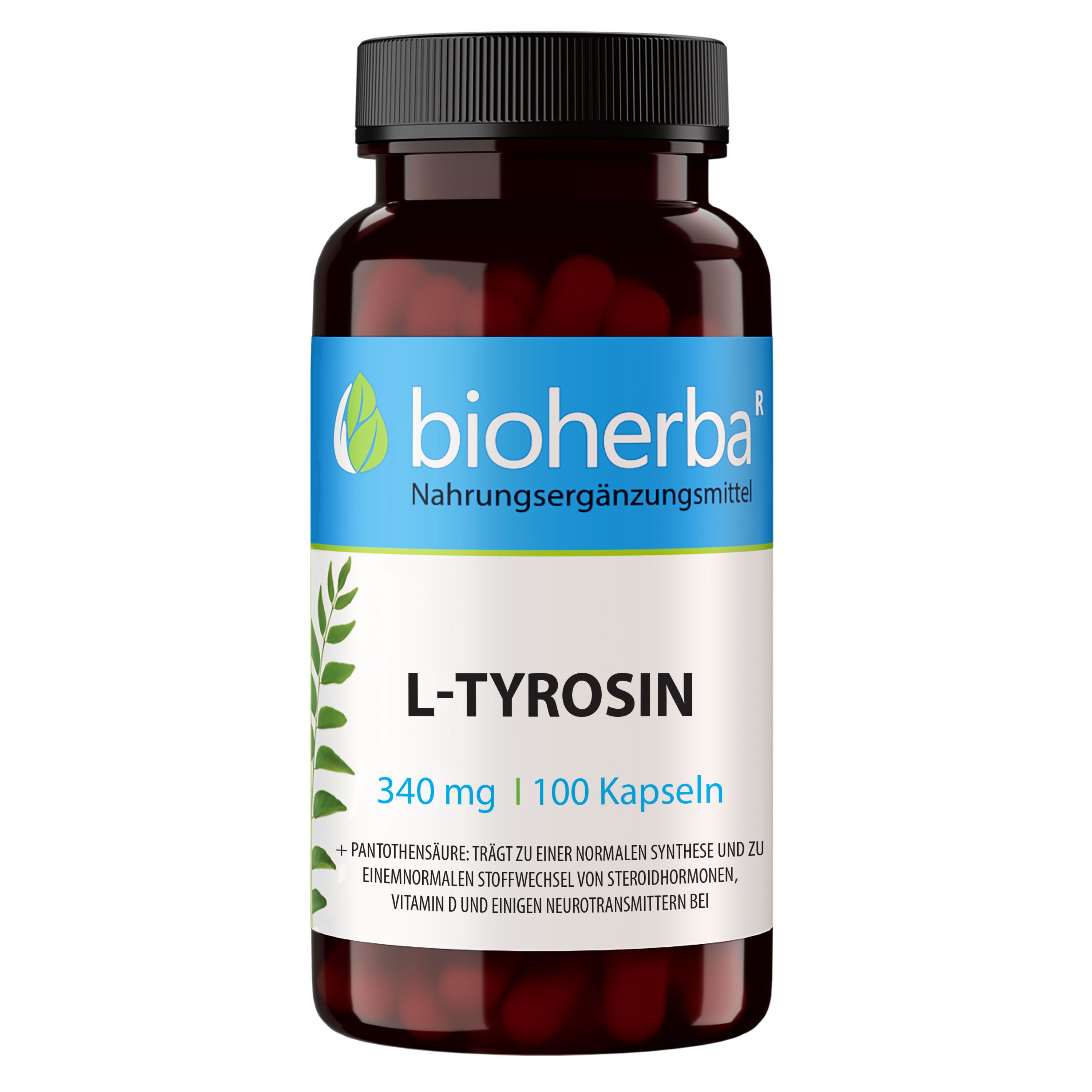 BIOHERBA R Bioherba L-Tyrosin 340 mg 100 Kapseln Nahrungsergänzungsmittel, 1 er
