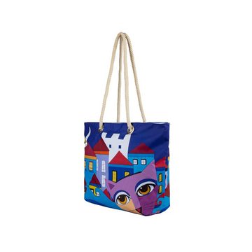 BIGGDESIGN Strandtasche Biggdesign Owl und City Beach und Einkaufstasche, Strandtasche (1-tlg)