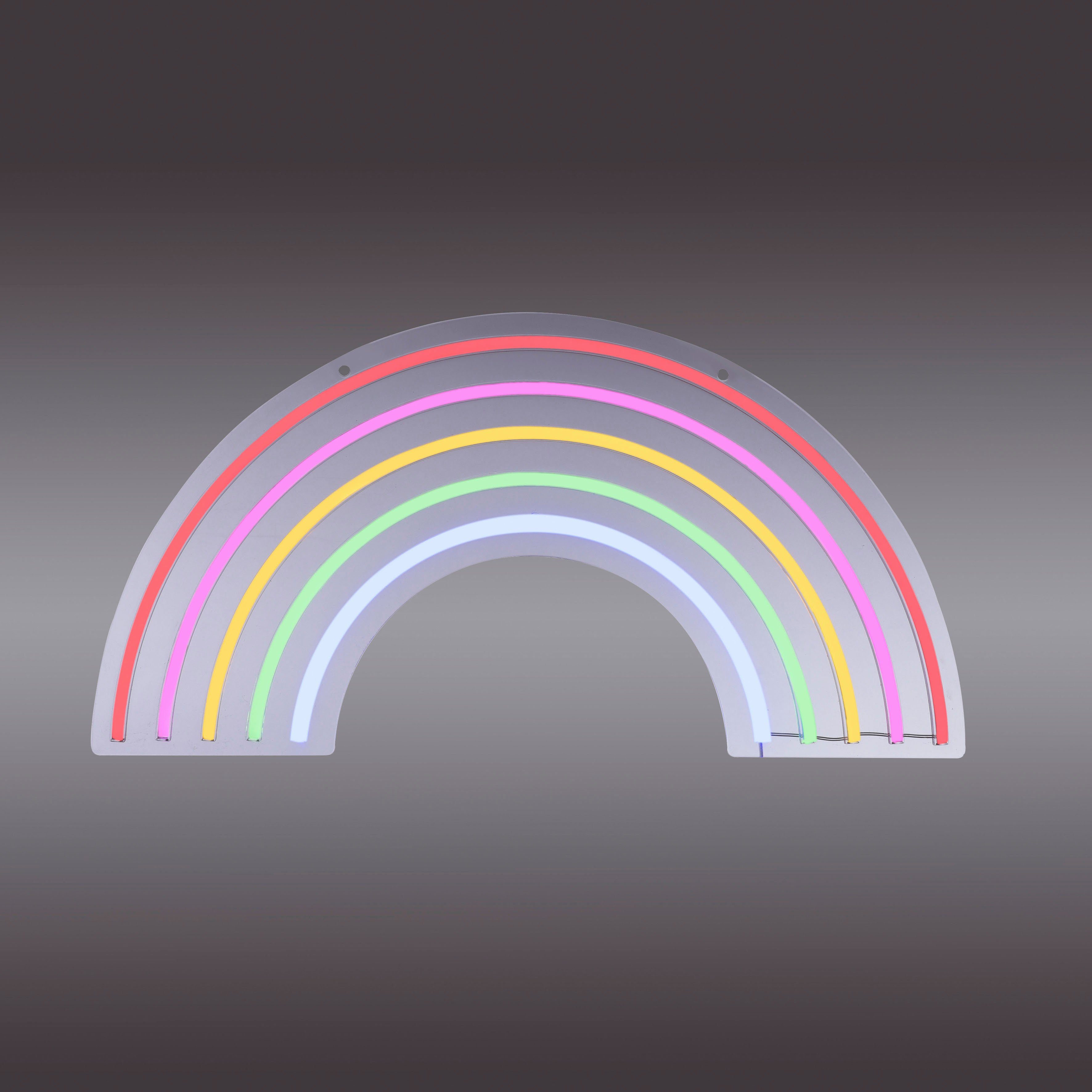 JUST LIGHT LED Wandleuchte NEON-RAINB, LED fest integriert, Warmweiß