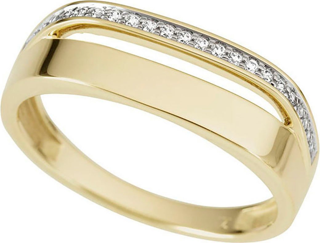 Fingerring Schmuck Geschenk Gold 333 Damenring Goldring Fantasie bicolor