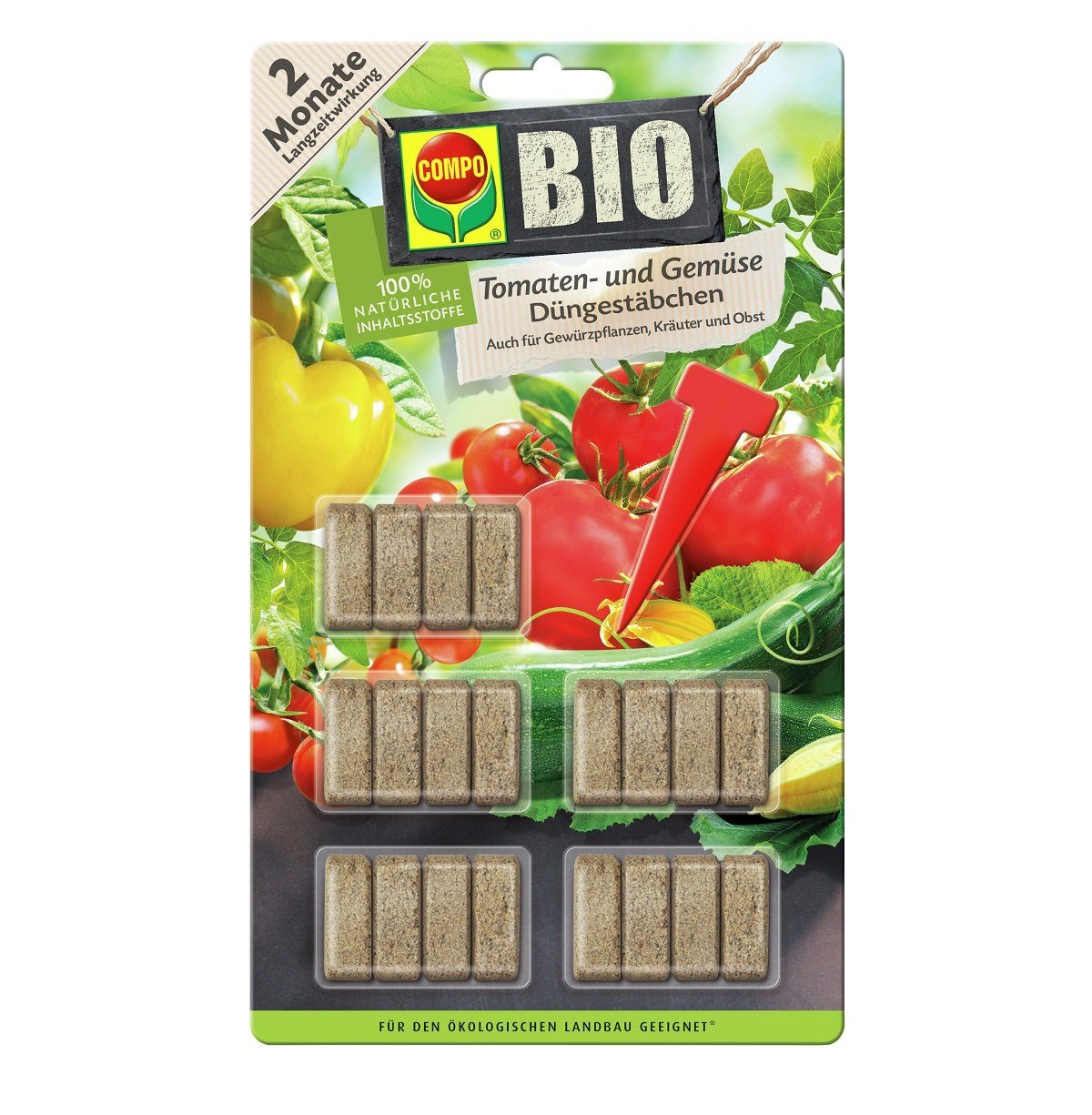Pflanzendünger COMPO Bio Tomaten- und Gemüsedüngestäbchen (20 Stk)