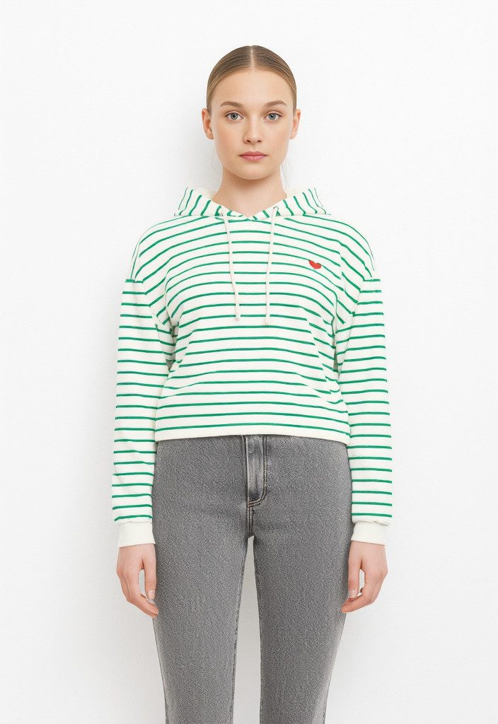 pieces Kapuzensweatshirt PCCHILLI LS HOODIE STRIPES EMB NOOS BC günstig online kaufen