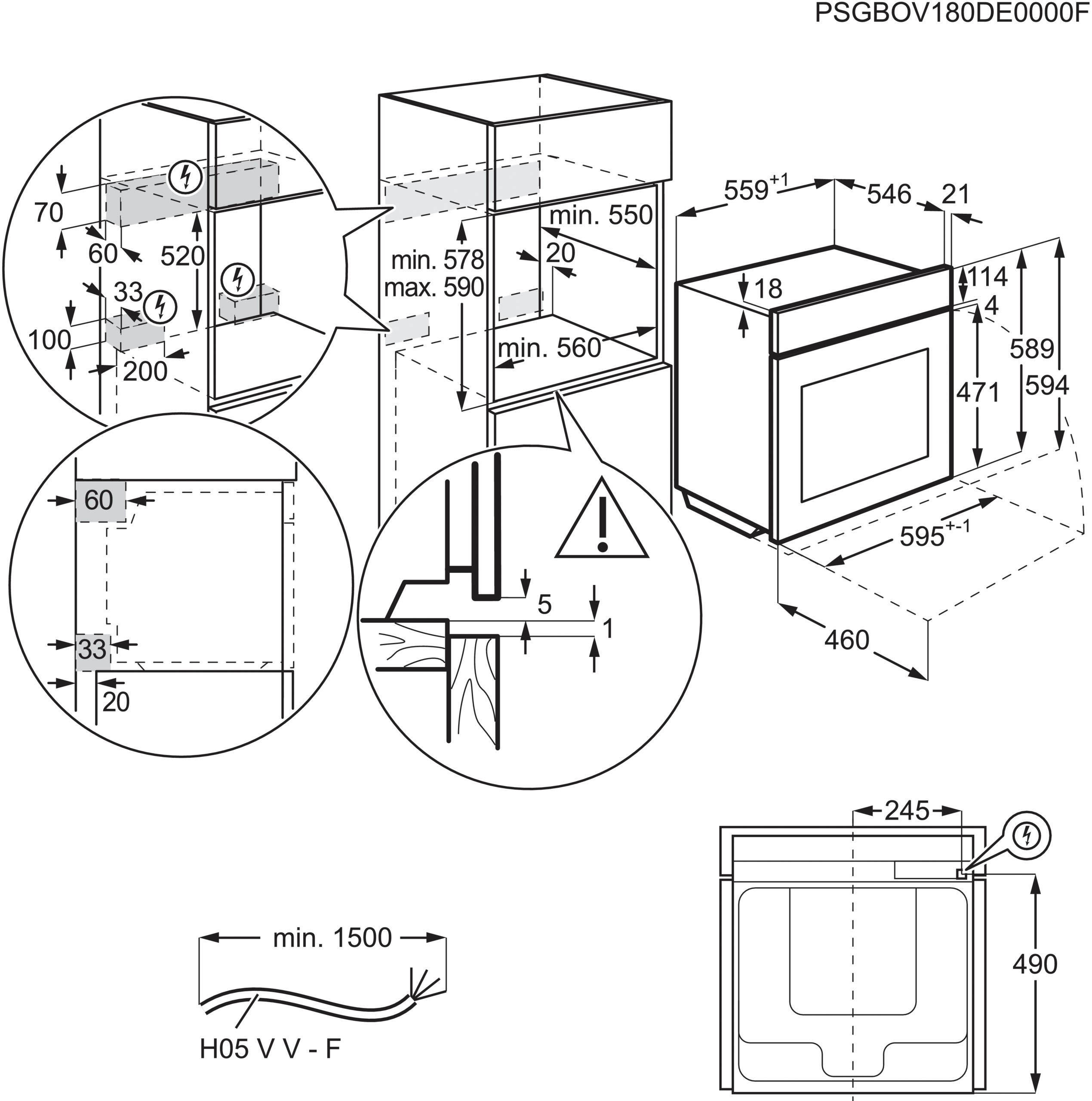 Herd-Set TEAMH1PIS2, AEG Pyrolyse-Selbstreinigung Induktions