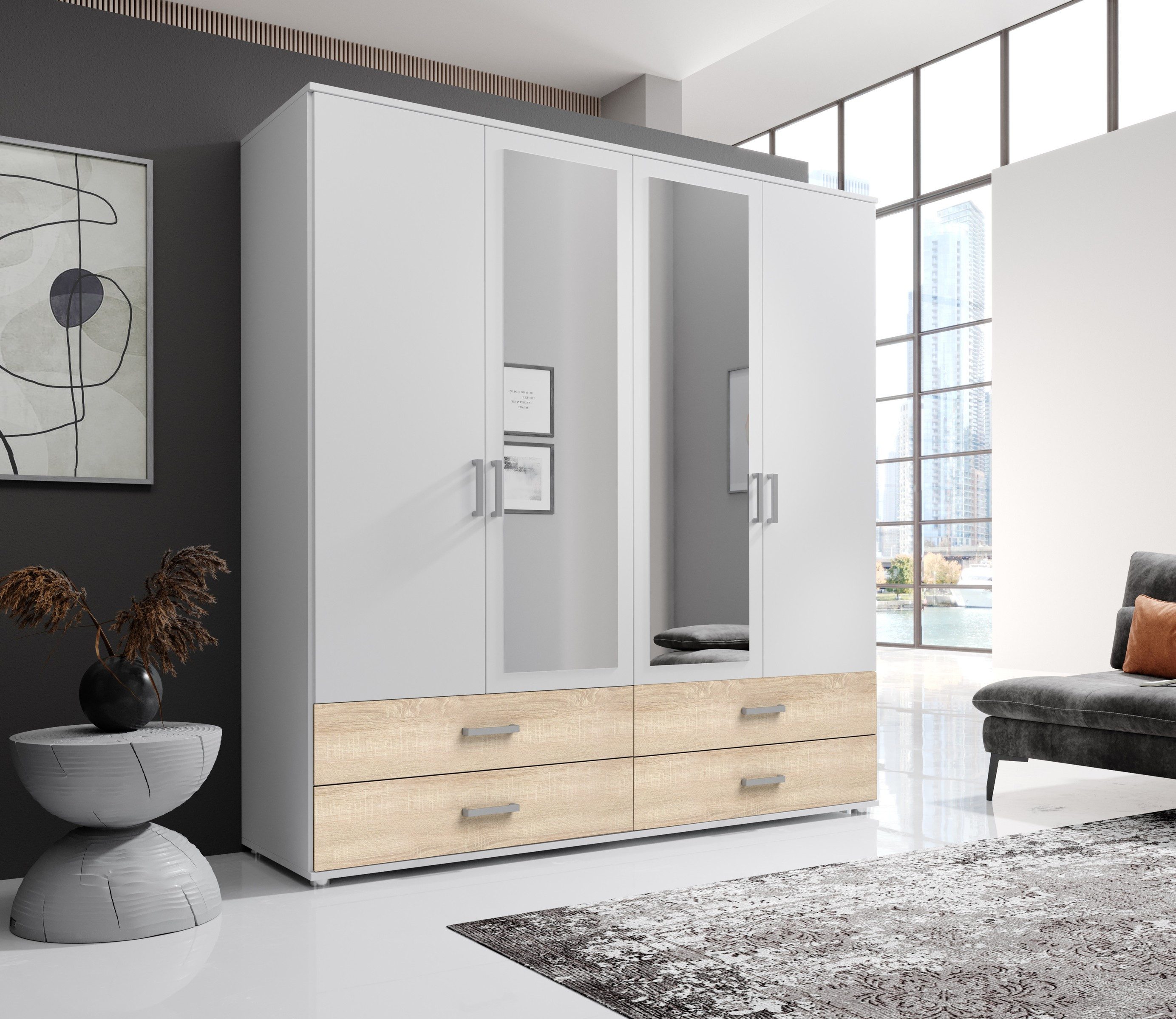 Pol-Power Kleiderschrank 180 x 190 x 51 cm (B/H/T)