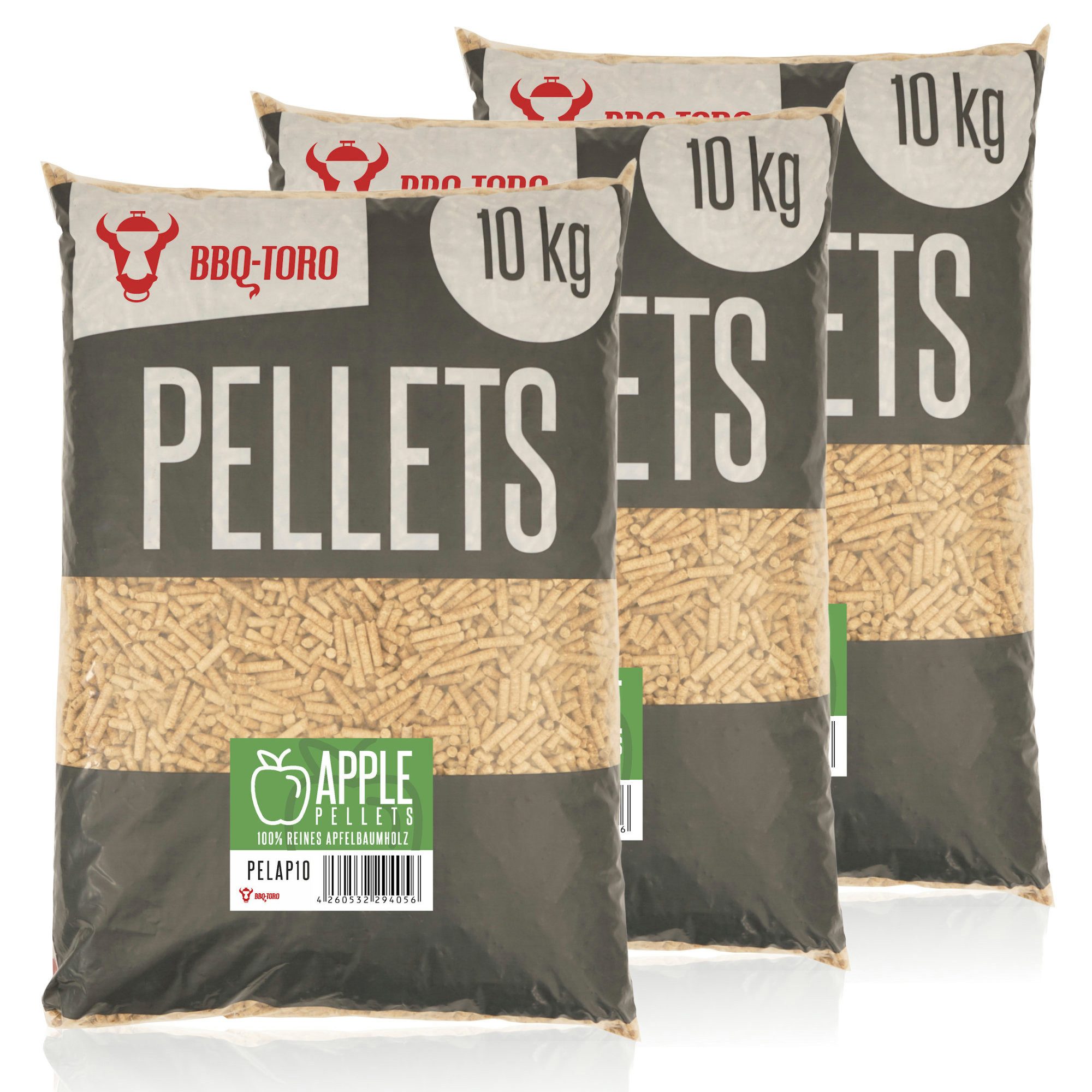BBQ-Toro Holzpellets Apple Pellets aus 100% Apfelbaumholz, 30 kg, Räucherpellets, 30.00 kg