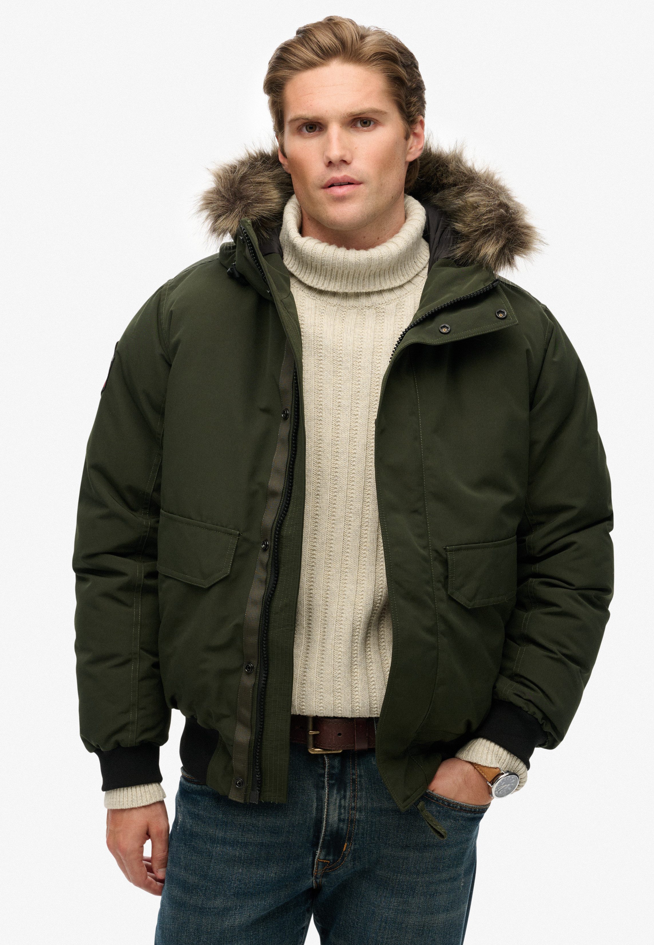Superdry Steppjacke EVEREST FAUX FUR BOMBER JACKET günstig online kaufen
