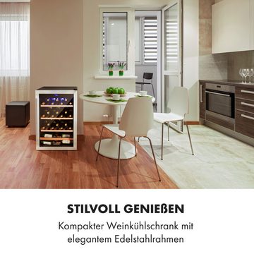 Klarstein Weinkühlschrank Vinamour 48 bottle Uno, für 48 Standardflaschen á 0,75l,Wein Flaschenkühlschrank Weintemperierschrank Weinschrank Kühlschrank