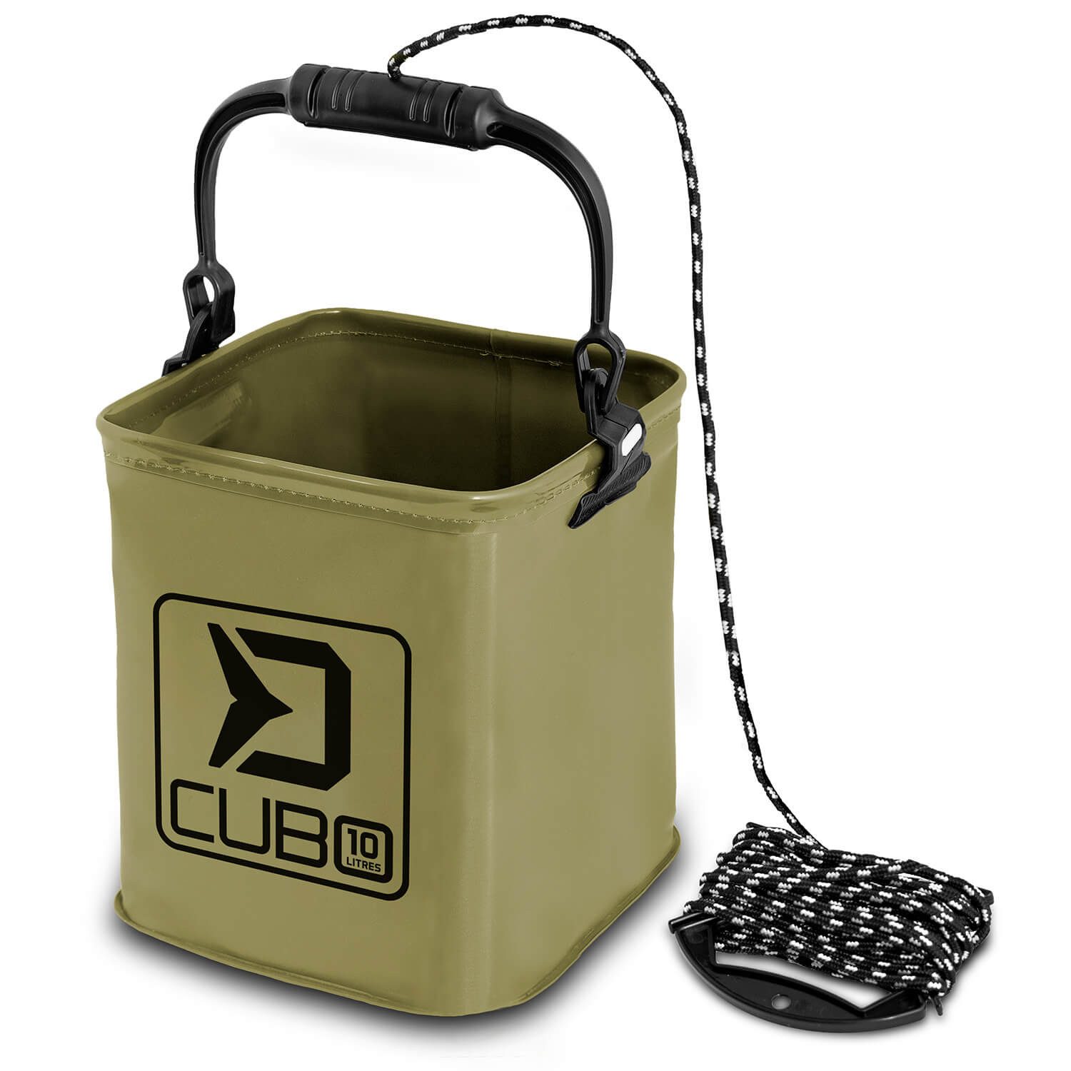 Delphin.sk Falteimer Delphin Cubo Grün 5L/10L EVA Wasserbehälter Camping wasserfest