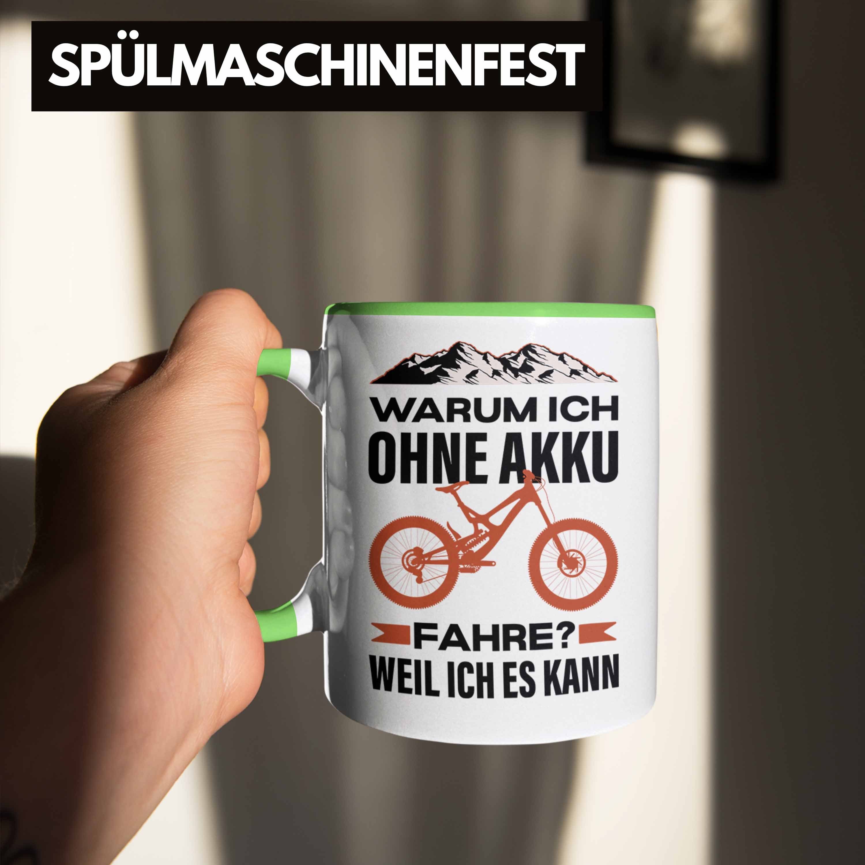 Mountainbike Geschenkidee mit Trendation Spruch Tasse Grün Fahrradfahrer Rennrad Lustig Trendation Radfahrer Tasse Geschenk -