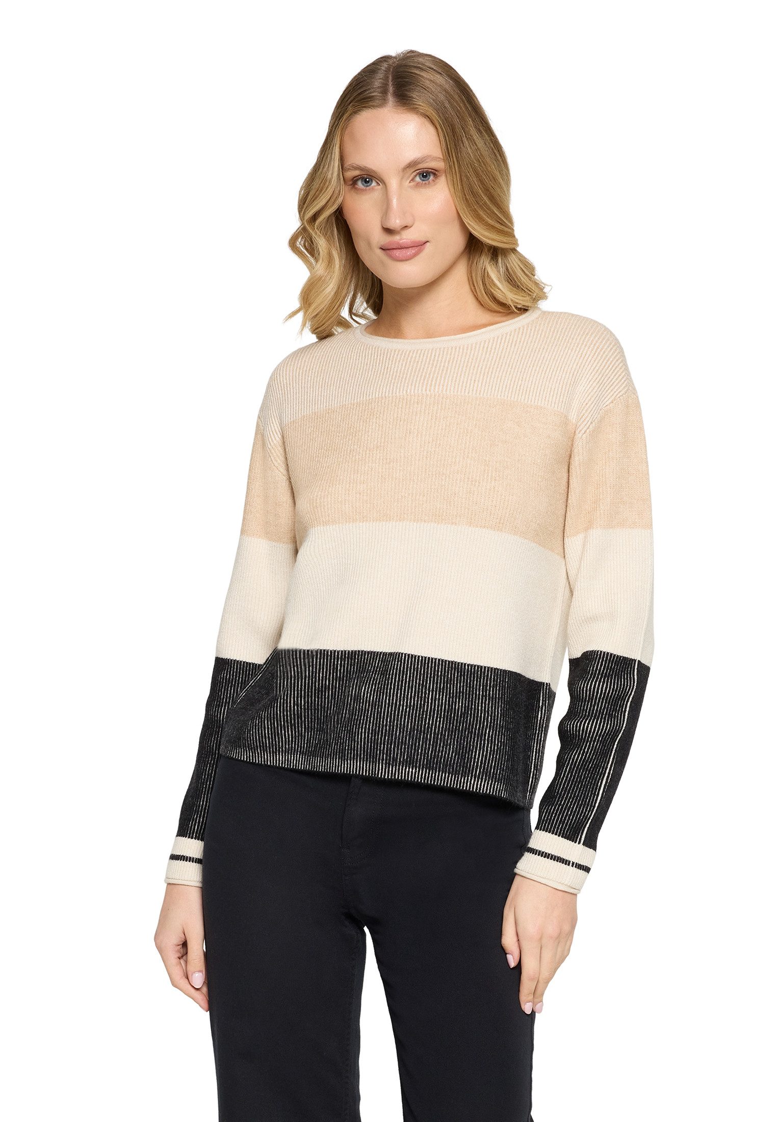 Betty Barclay Strickpullover Damen mit Rippenstruktur (1-tlg)