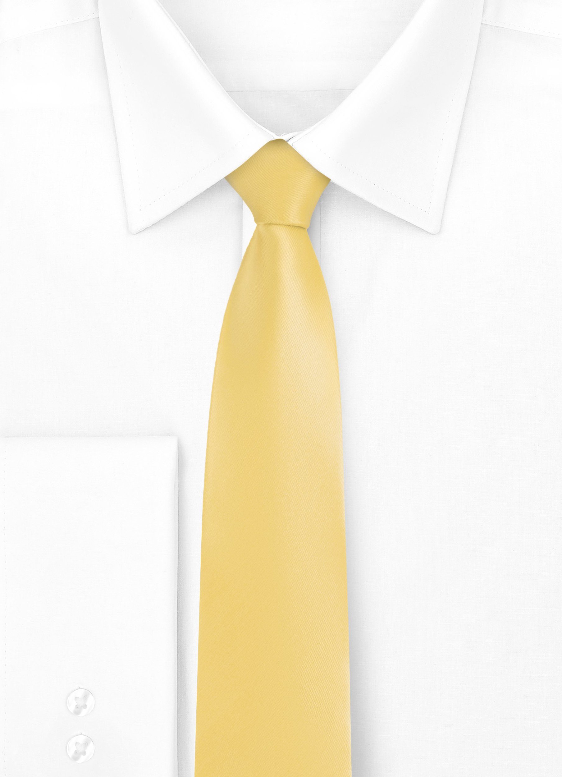 gelb Krawatte Kanarienvogel Krawatte Herren 1-St) Ladeheid (Set, Breite (150cm x 8cm) KP-8