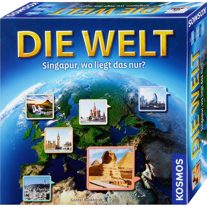 Kosmos Spiel Geografie-Spiel Die Welt - Singapur wo liegt das nur? Made in Germany