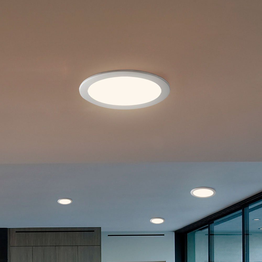 LED LED-Leuchtmittel Deckenlampe fest Tageslichtweiß, LED Kaltweiß, V-TAC Einbaulampe Tageslichtlampe 14,5cm Panel verbaut, D Panel, Flurleuchte