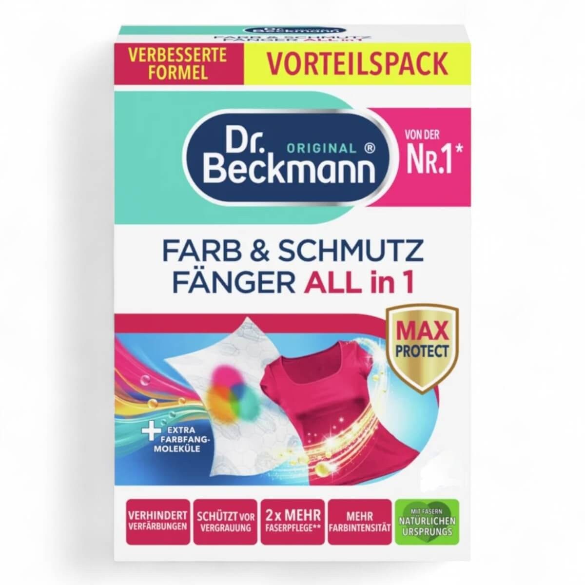 Dr. Beckmann Farb- und Schmutzfangtücher (Packung, [- 24 Tücher pro Packung Schutz vor Verfärbungen und Vergrauungen bei jedem Waschgang)