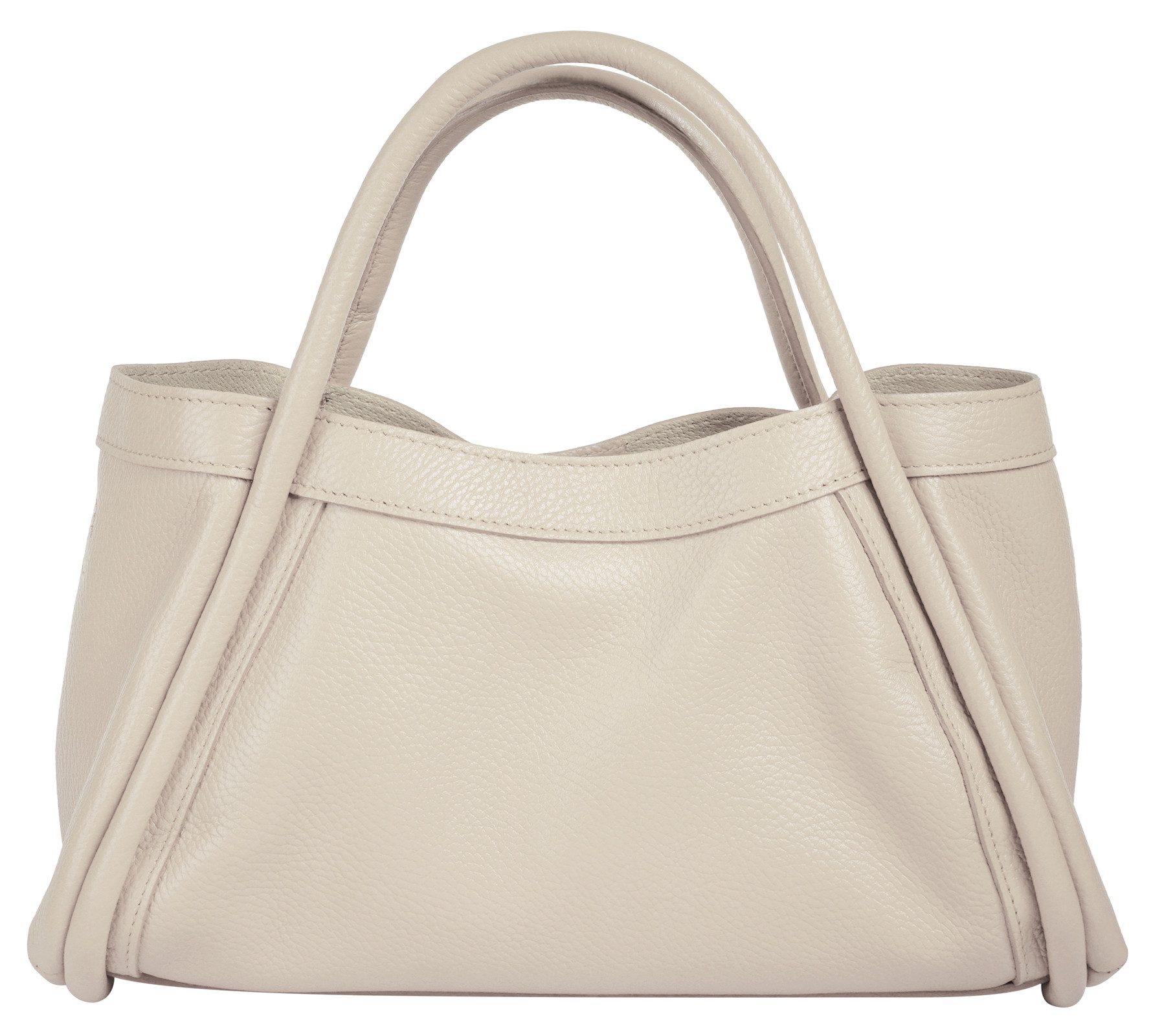 Cluty Henkeltasche 2 in 1, echt Leder, Made in Italy