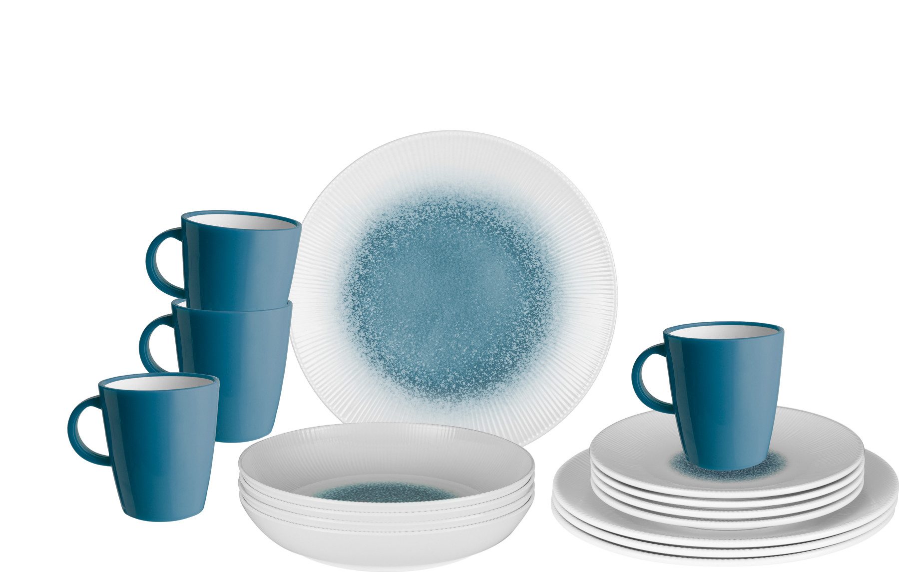 BRUNNER Geschirr-Set, Lunch Box Meteore 16-teilig