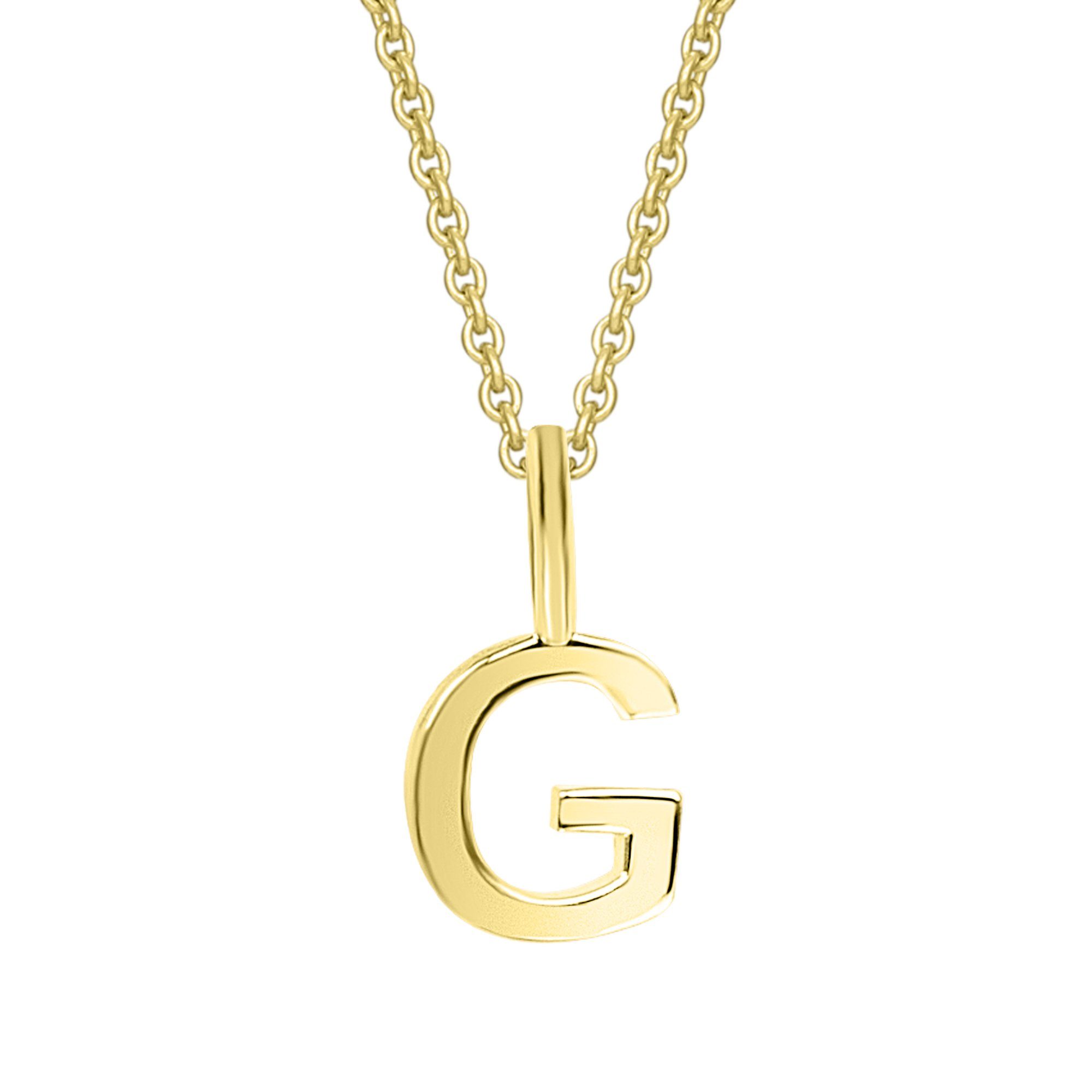 Kettenanhänger Buchstabe G Buchstaben Anhänger aus 333 Gelbgold