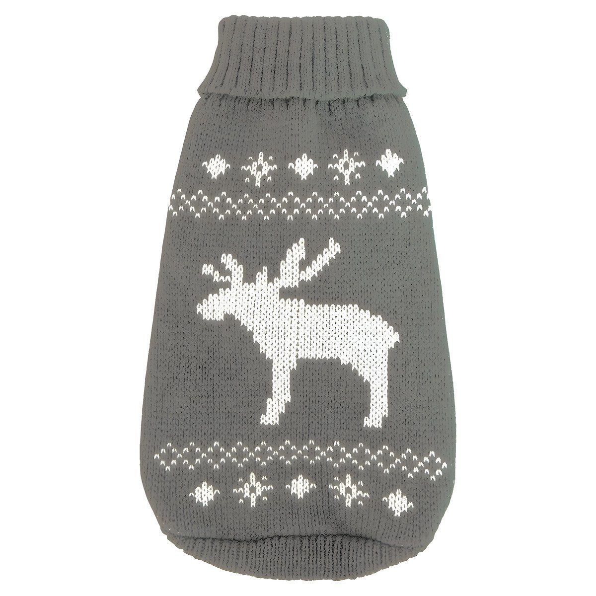 Wolters Hundepullover Strickpullover Elch grau/weiß