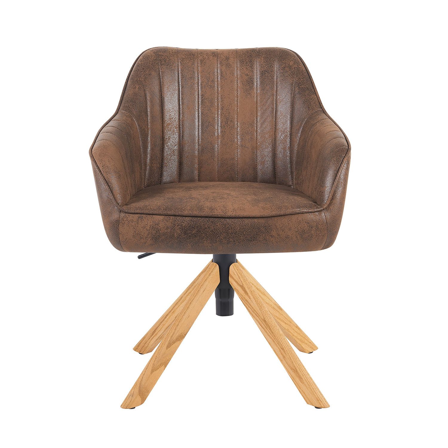 DUBI Möbel Polsterstuhl Mika-Luis, Federkern, Eiche geölt, 360° drehbar & h günstig online kaufen