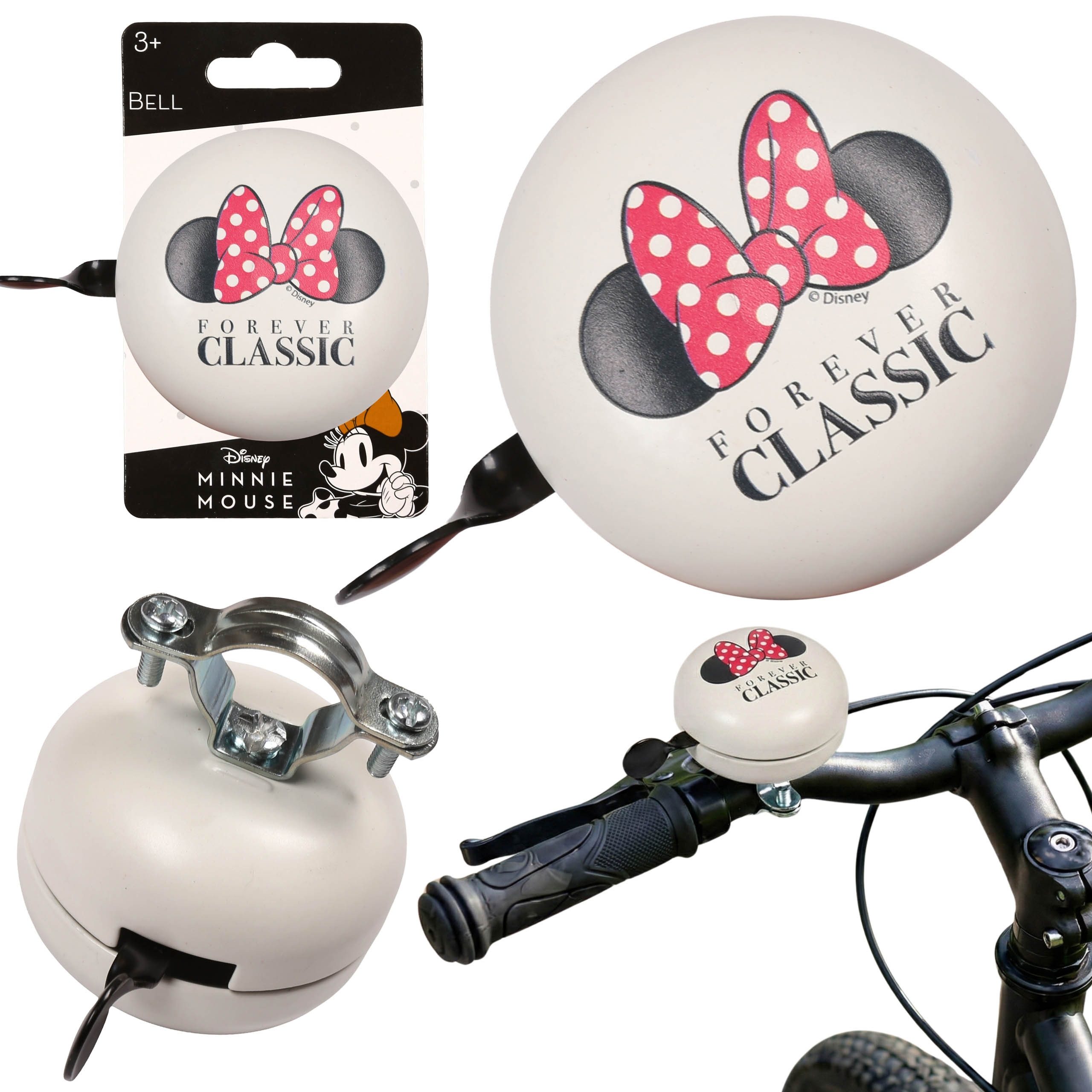 Sarcia.eu Fahrradklingel DISNEY Minnie Mouse Metall-Fahrradklingel – Retro 6 cm Kinder