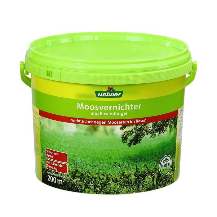 Dehner Rasendünger Moosvernichter und Rasendünger 5 kg / 8 kg langanhaltender Wirkung & sehr ergiebig