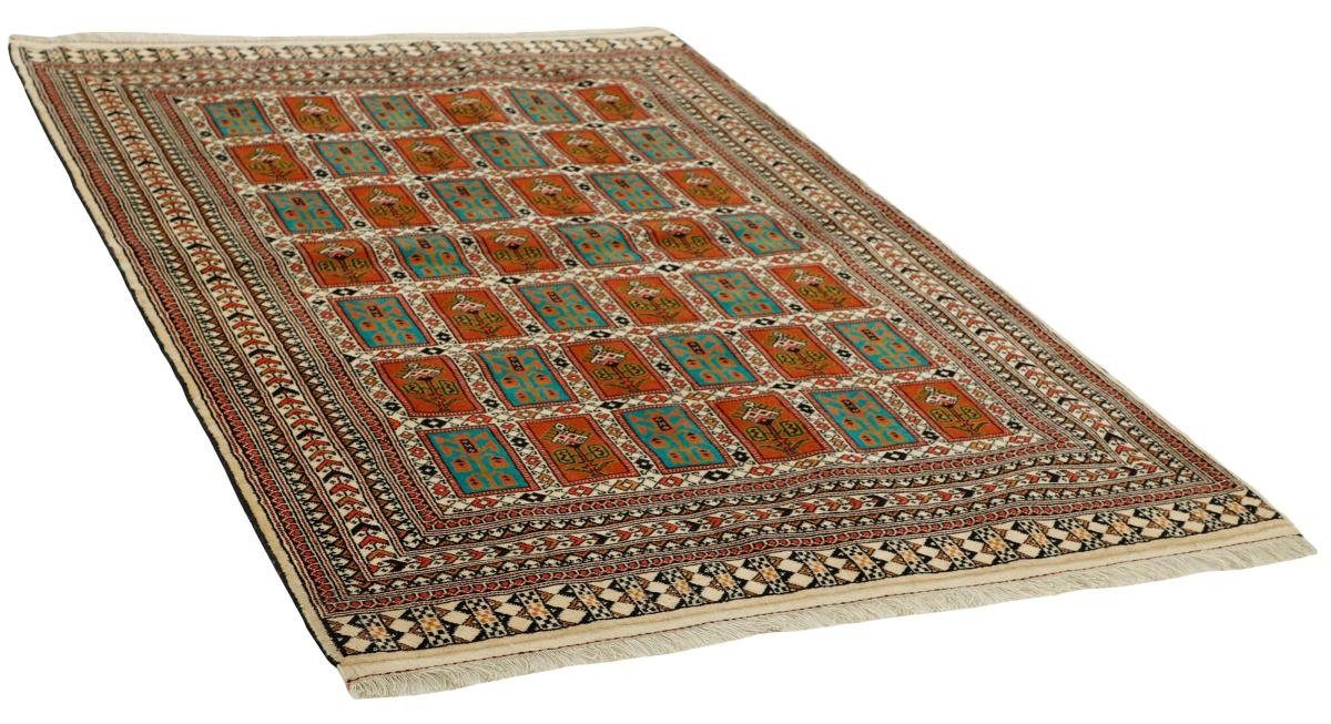 Orientteppich Handgeknüpfter Perserteppich, 139x206 Turkaman rechteckig, Nain 6 Trading, Höhe: mm / Orientteppich