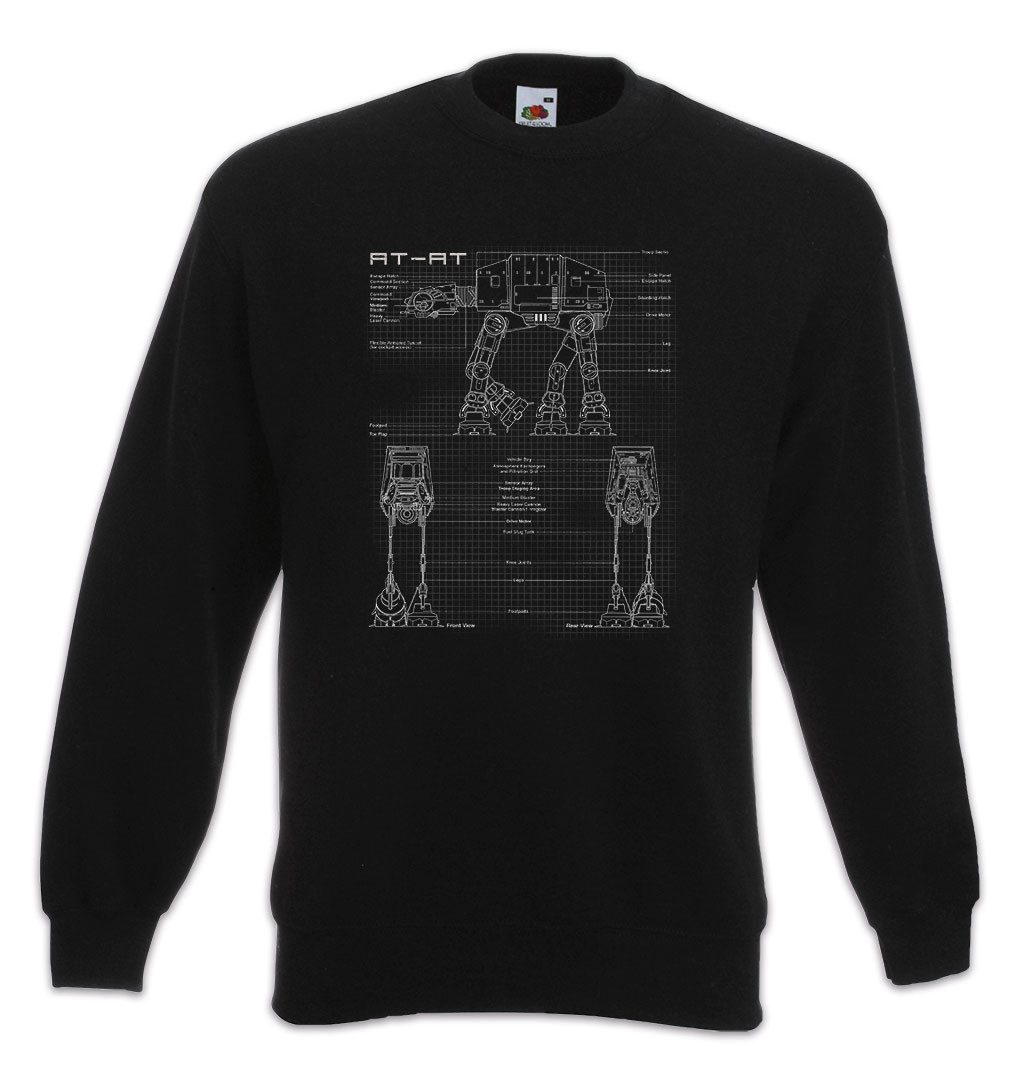 Sweatshirt Armed Transporter Blueprint Sweatshirt Star Empire AT-AT Storm Wars