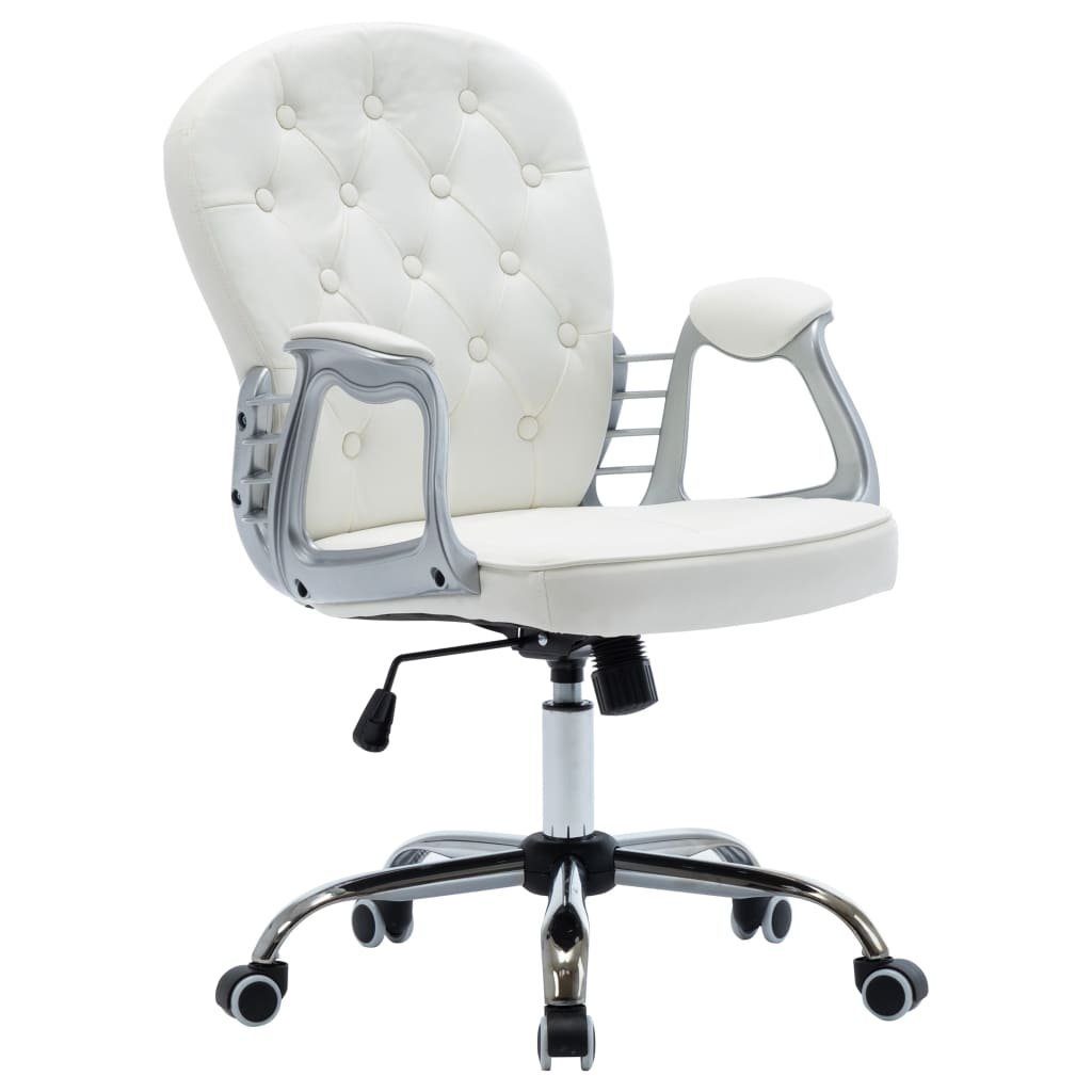 Bürodrehstuhl Weiß Kunstleder Bürostuhl Weiß | Weiß vidaXL (1 St)