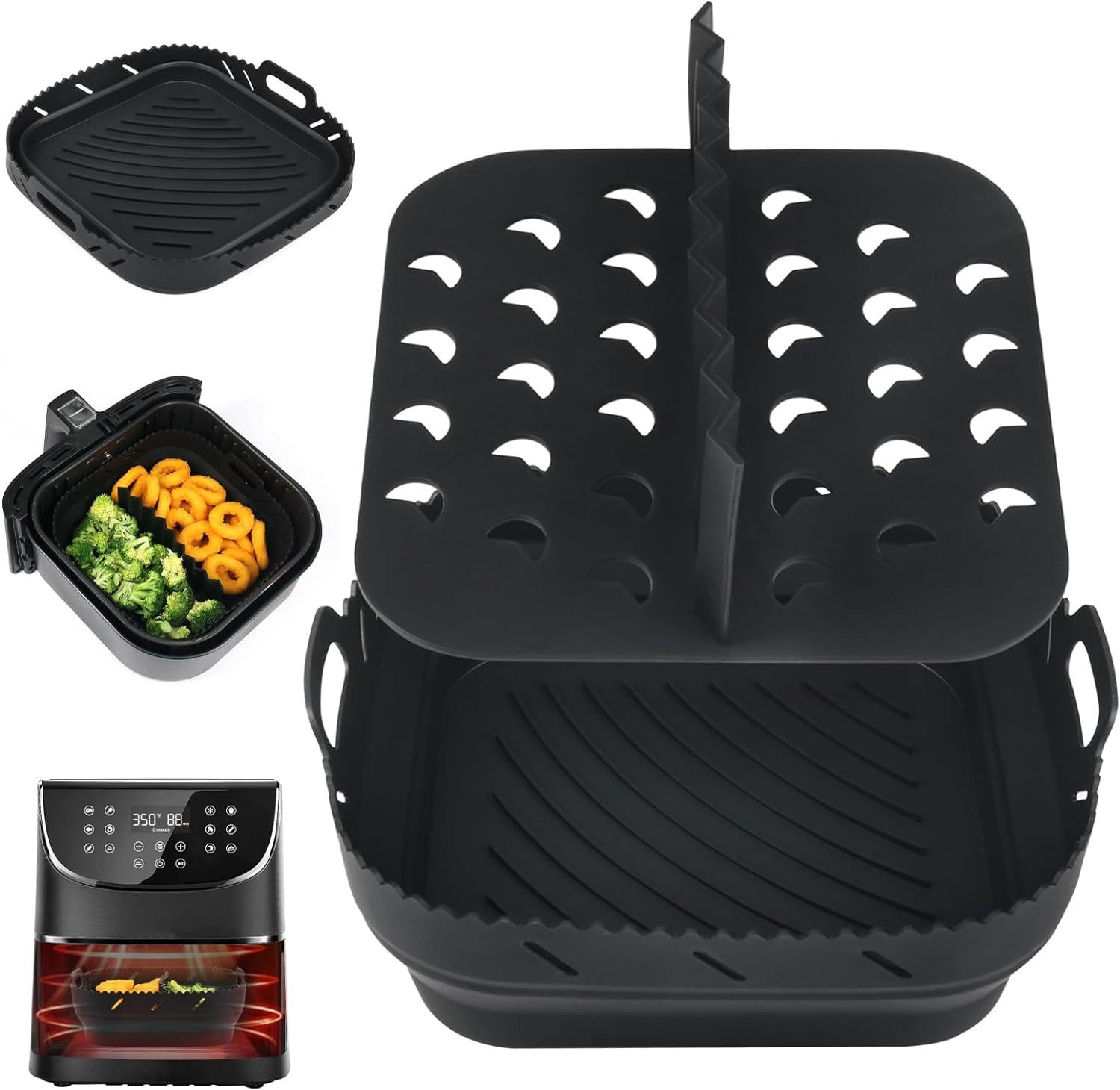 Silikonform für Heißluftfritteuse Zubehör, Heißluftfritteuse, Airfryer Zubehör