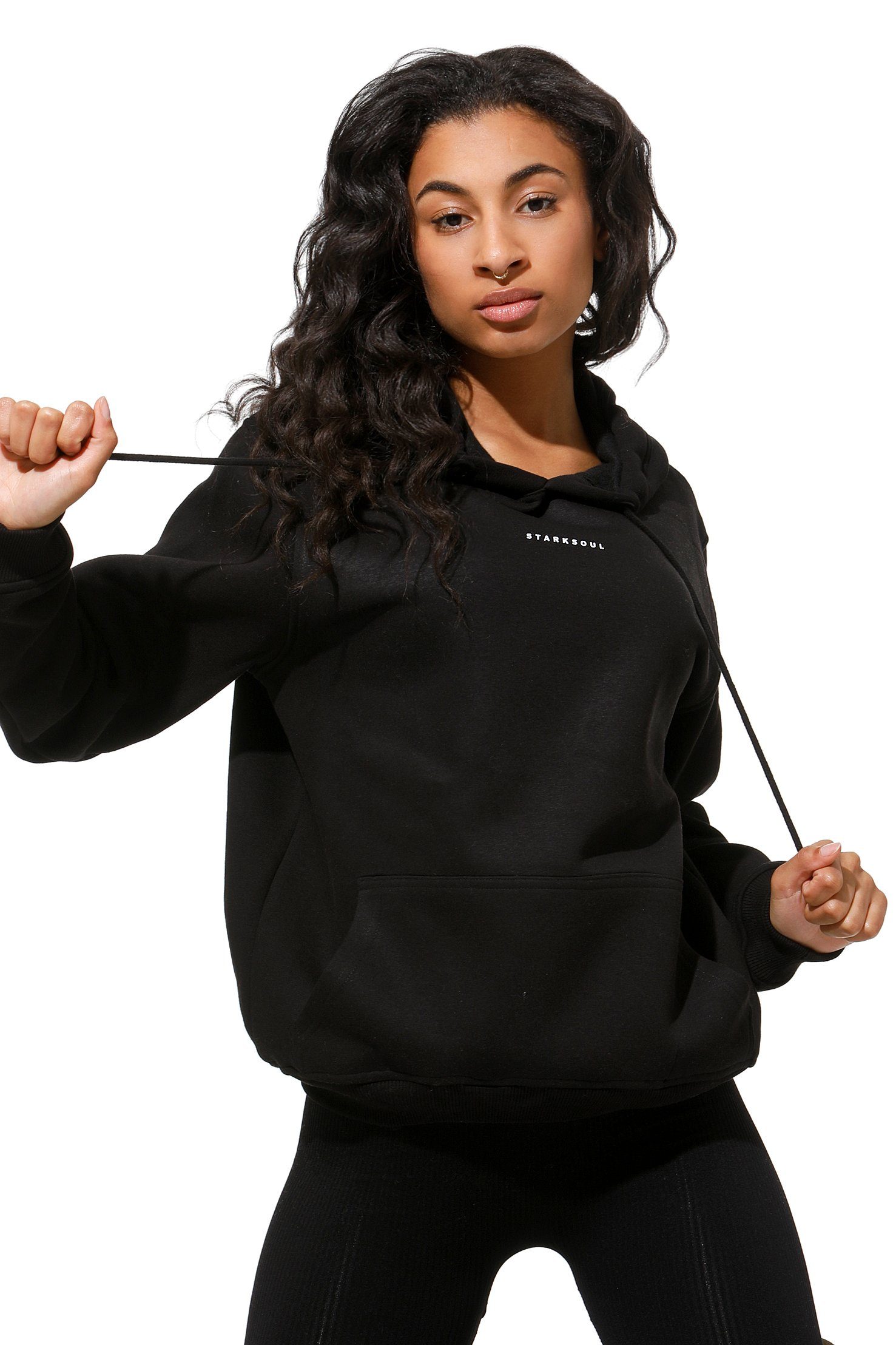 Stark Soul® Hoodie Hoodie mit Stark Soul-Print - French-Terry - Kapuzenpullover Mit Kapuze, Kängurutasche und Makenprint