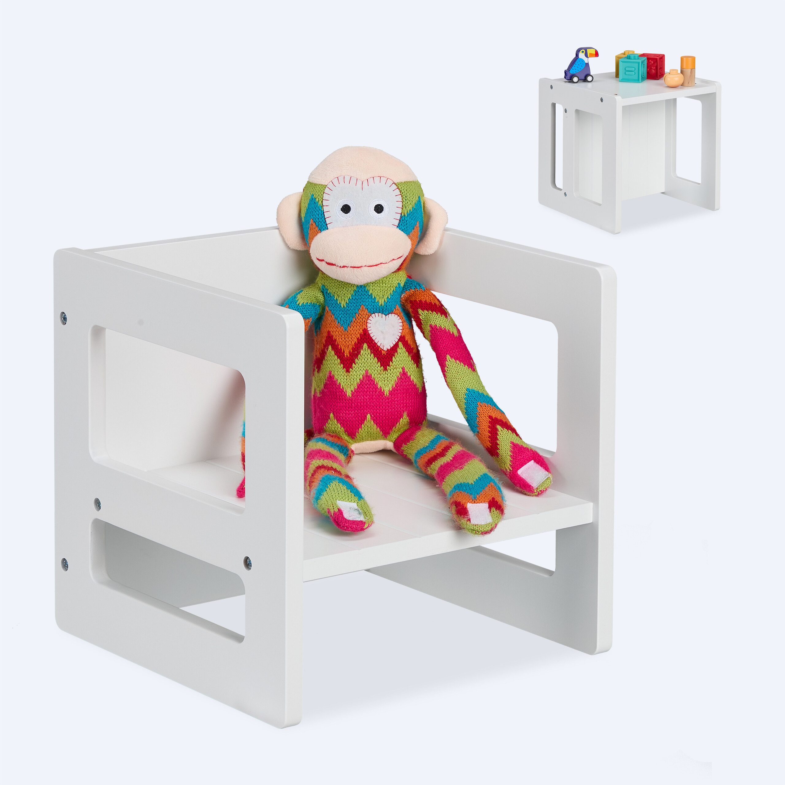 relaxdays Kinderhocker Wendbarer Sitzhocker für Kinder günstig online kaufen
