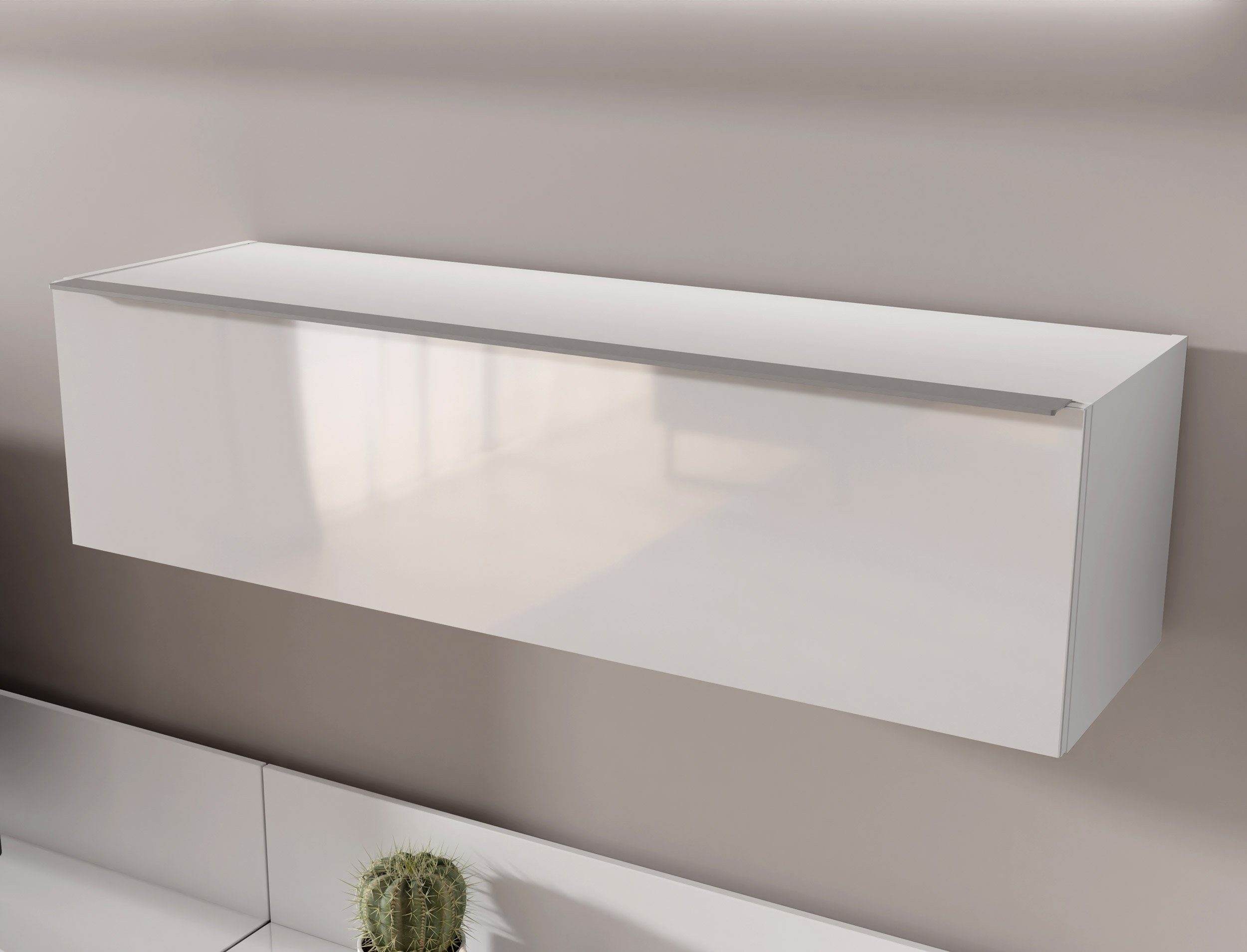 Newroom Hängeschrank Weiß 120 cm Hängeschrank Weiß Modern Wandschrank Wandschrank Wohnzimmer