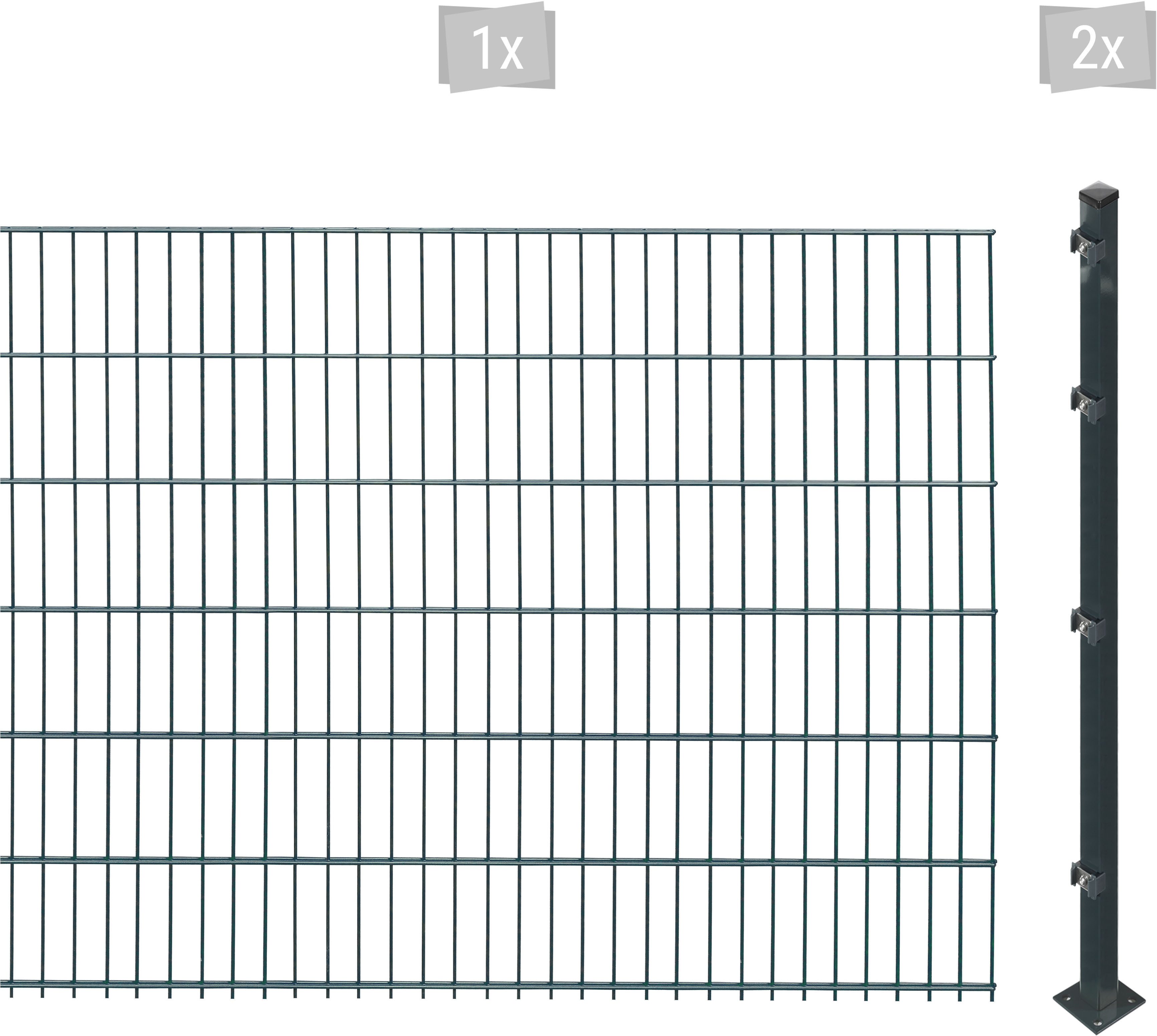 Doppelstabmattenzaun ESSENTIAL 123 zum Aufschrauben
