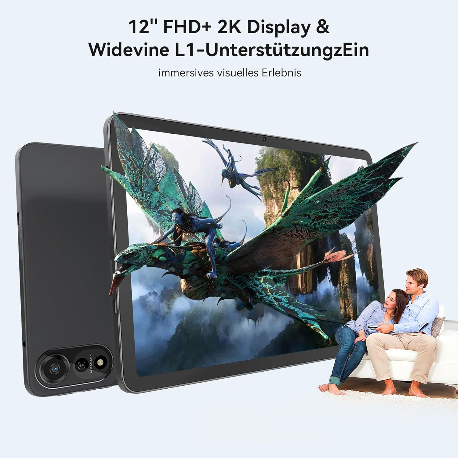 blackview 12 " Mega2 Android 15 4G LTE 2,4K 8GB/12GB+256GB Tablet (12", 256 GB, Android 15, 4G (LTE), 2.4K, Android 15, 9000mAh, LTE)