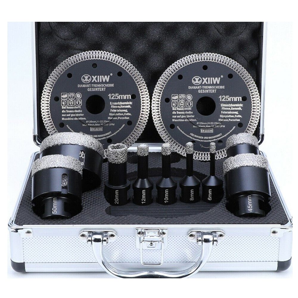 XERSEK Kernbohrer 11Tlg 6-68mm M14 Lochsäge Set Fliesenbohrer Hohlbohrer Ke günstig online kaufen